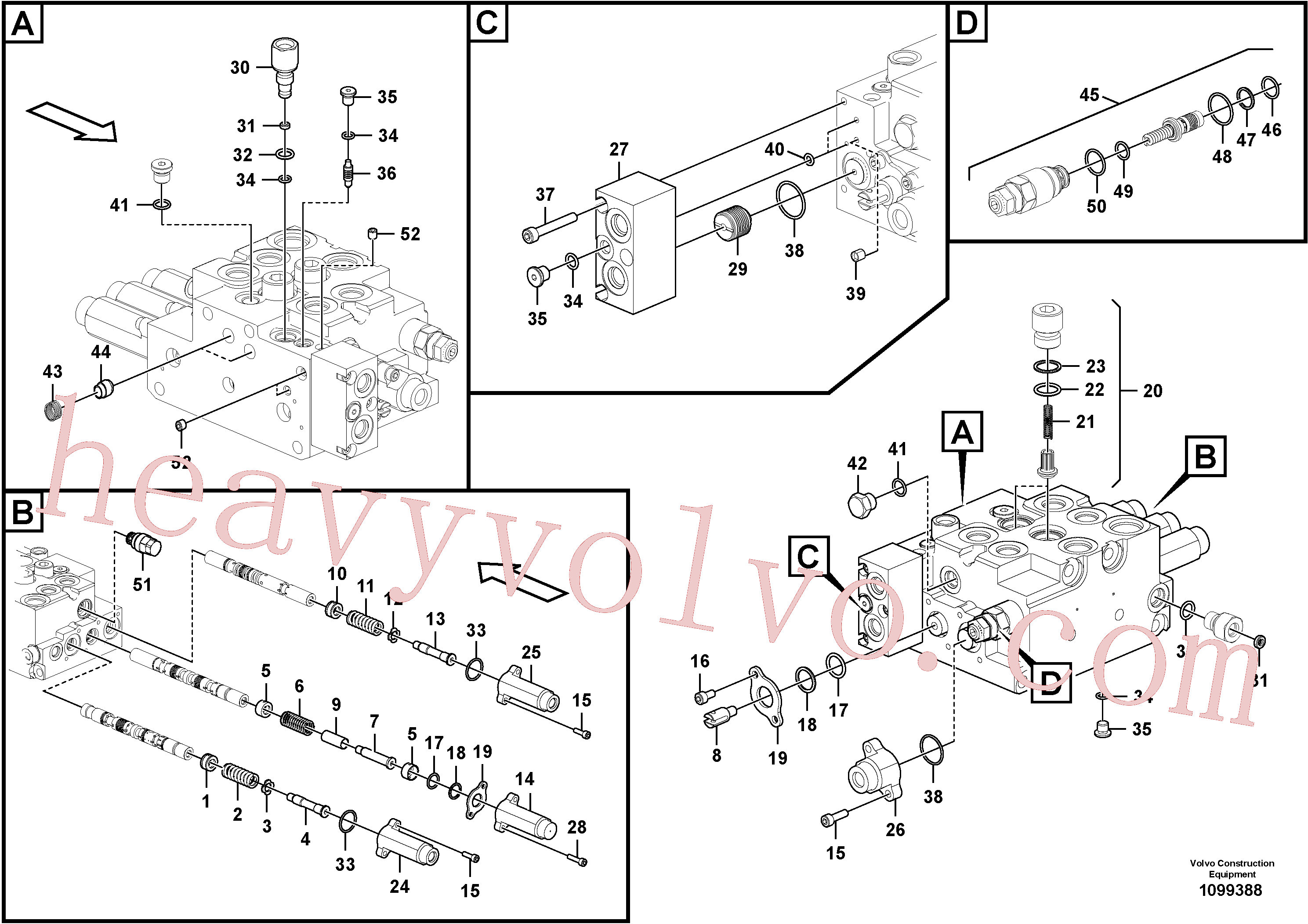 SA7253-03390 for Volvo Main control valve(1099388 assembly)