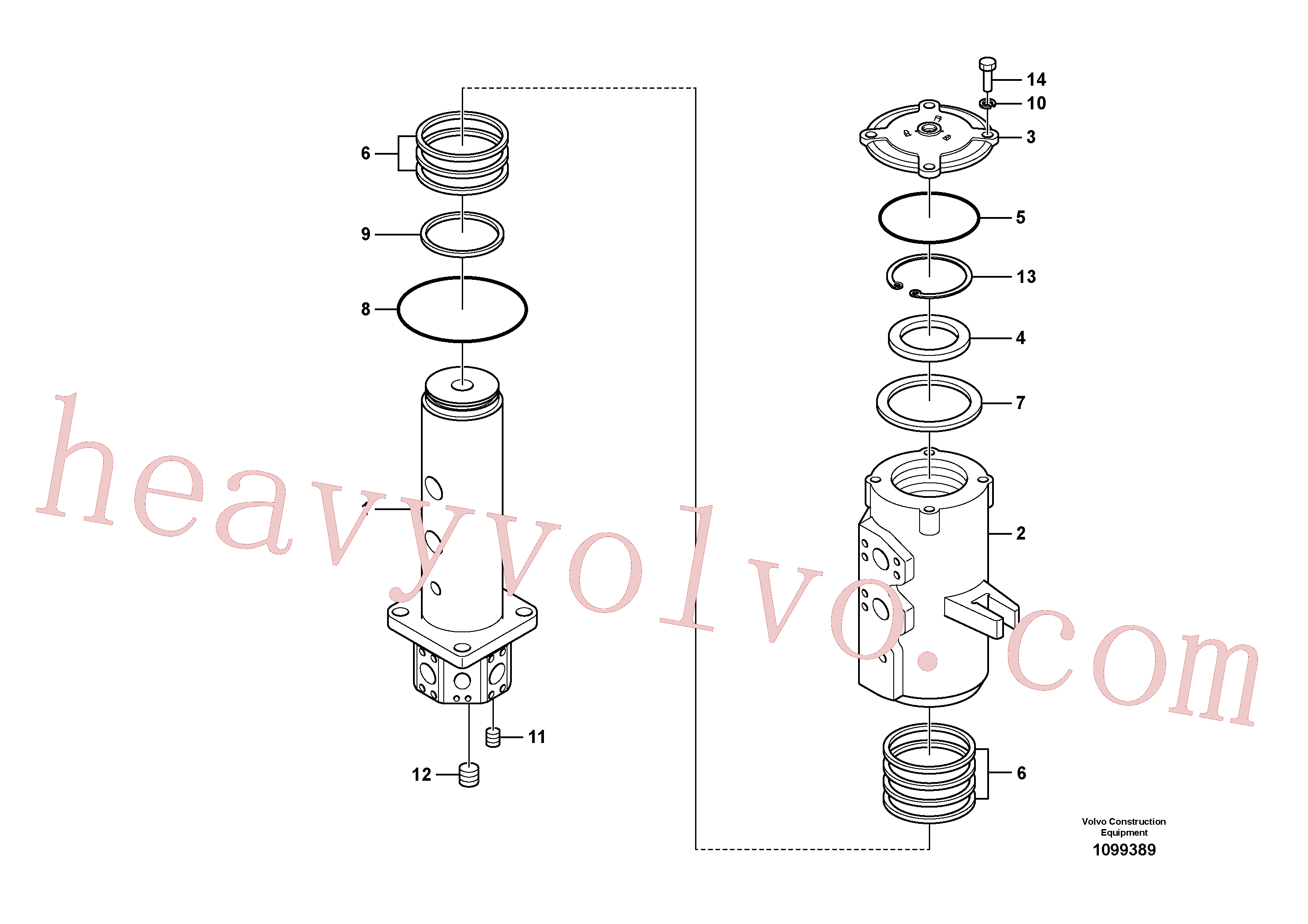 VOE990522 for Volvo Turning joint(1099389 assembly)