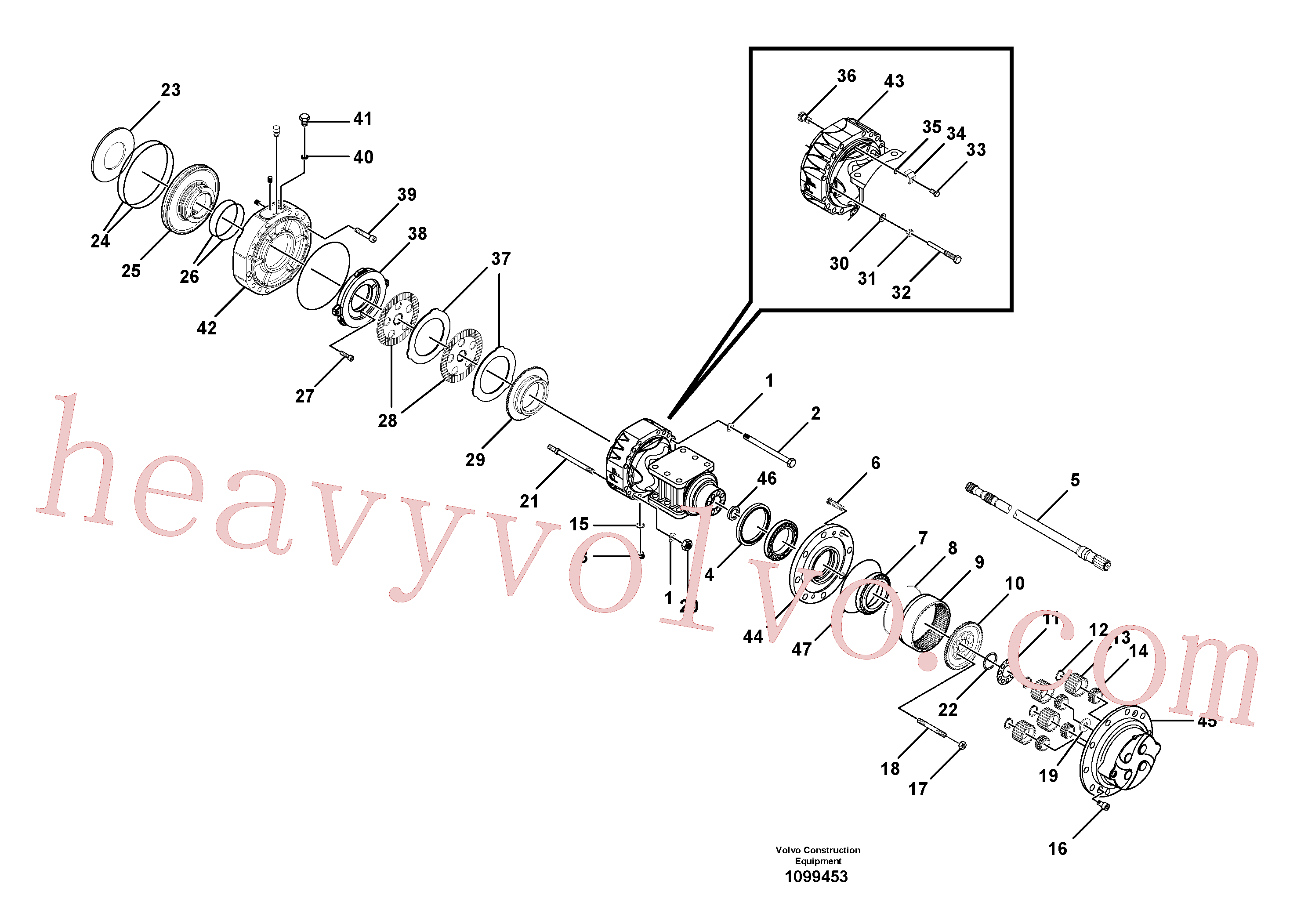 RM59153650 for Volvo Axle(1099453 assembly)