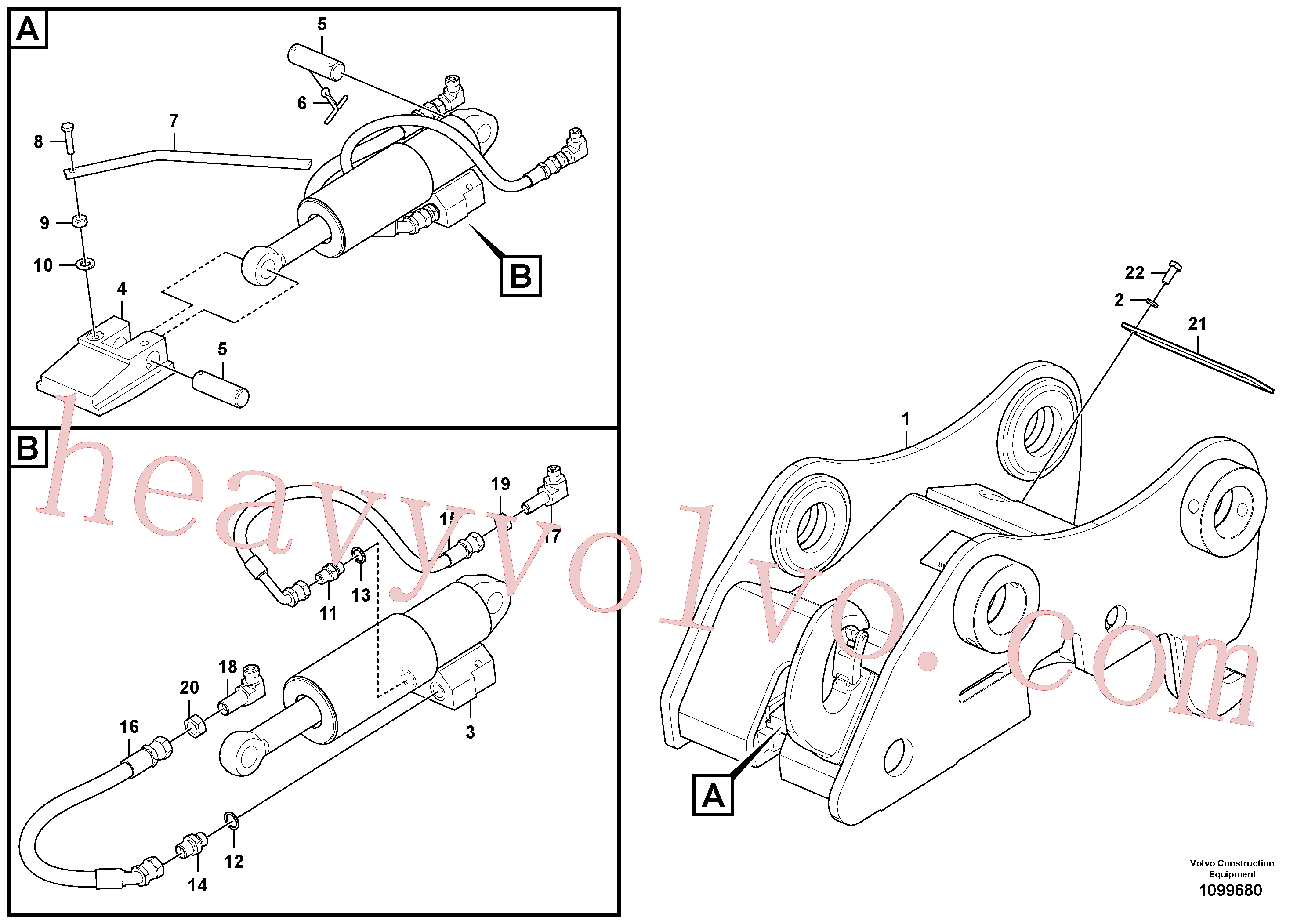 VOE14884832 for Volvo Attachment bracket, quickfit(1099680 assembly)