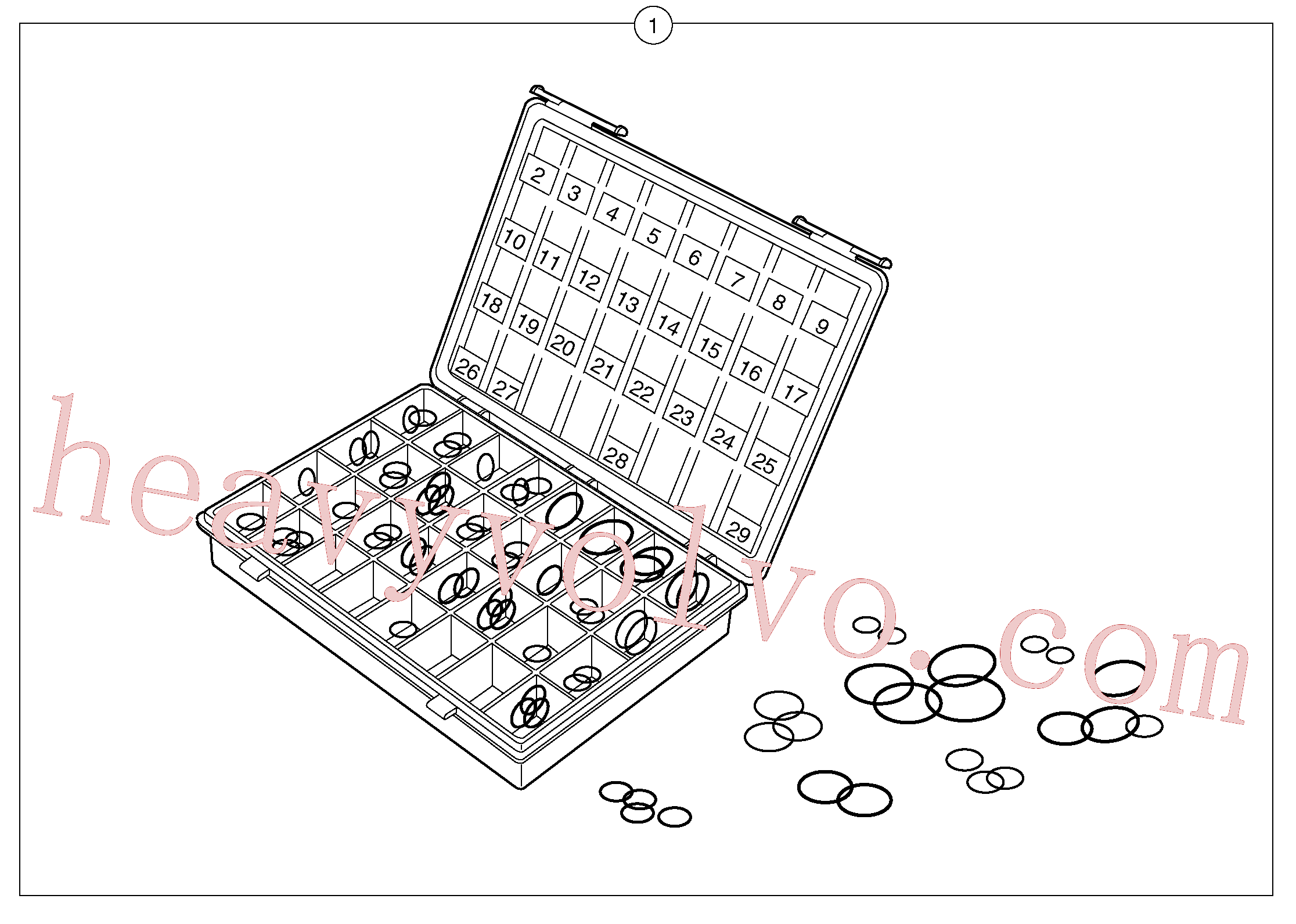 PJ5960149 for Volvo Seals suitcase for union , elbow , fitting ...(110Y1 assembly)