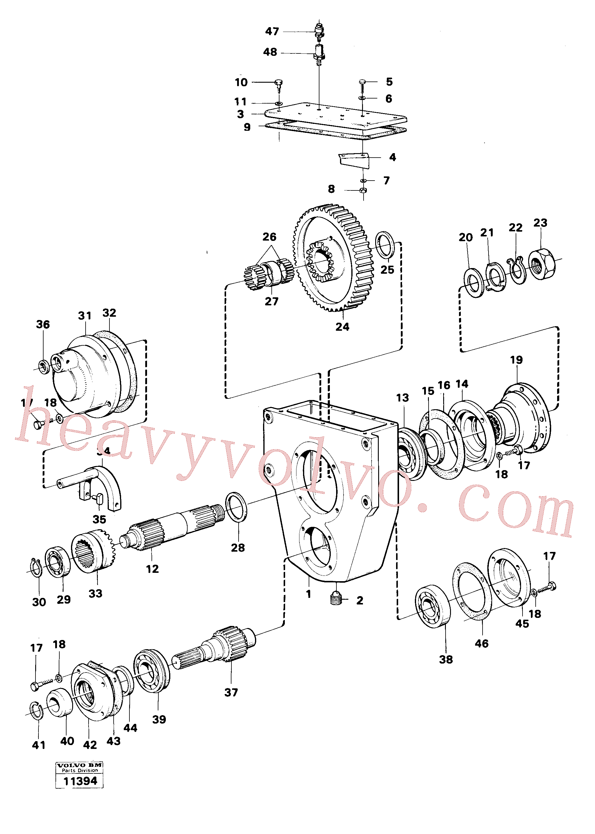 VOE940094 for Volvo Reduction gear, Reduction gear 6x6(11394 assembly)