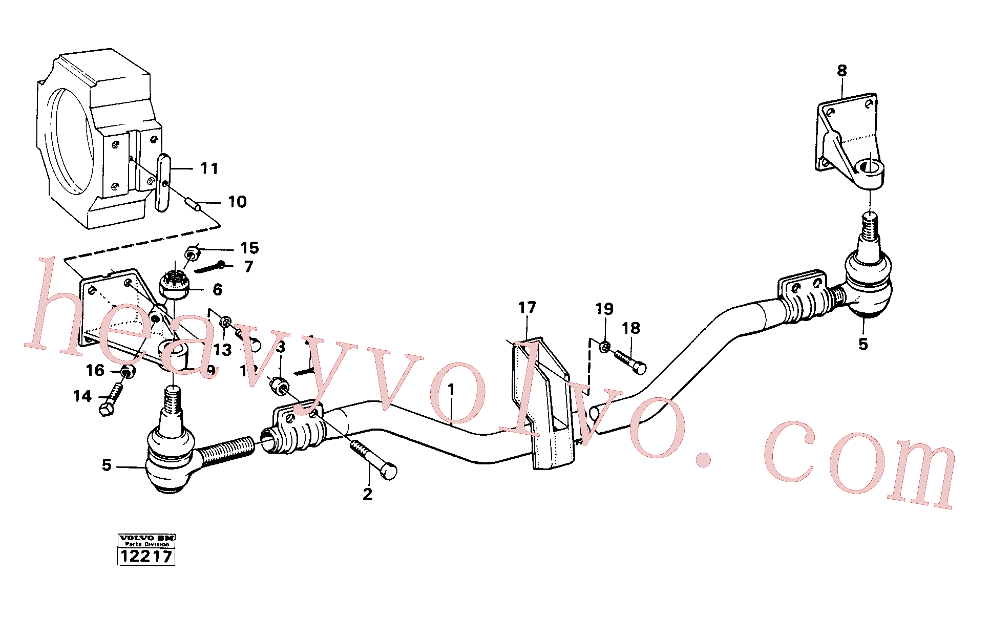 CH13A-0628 for Volvo Tie rod 646(12217 assembly)