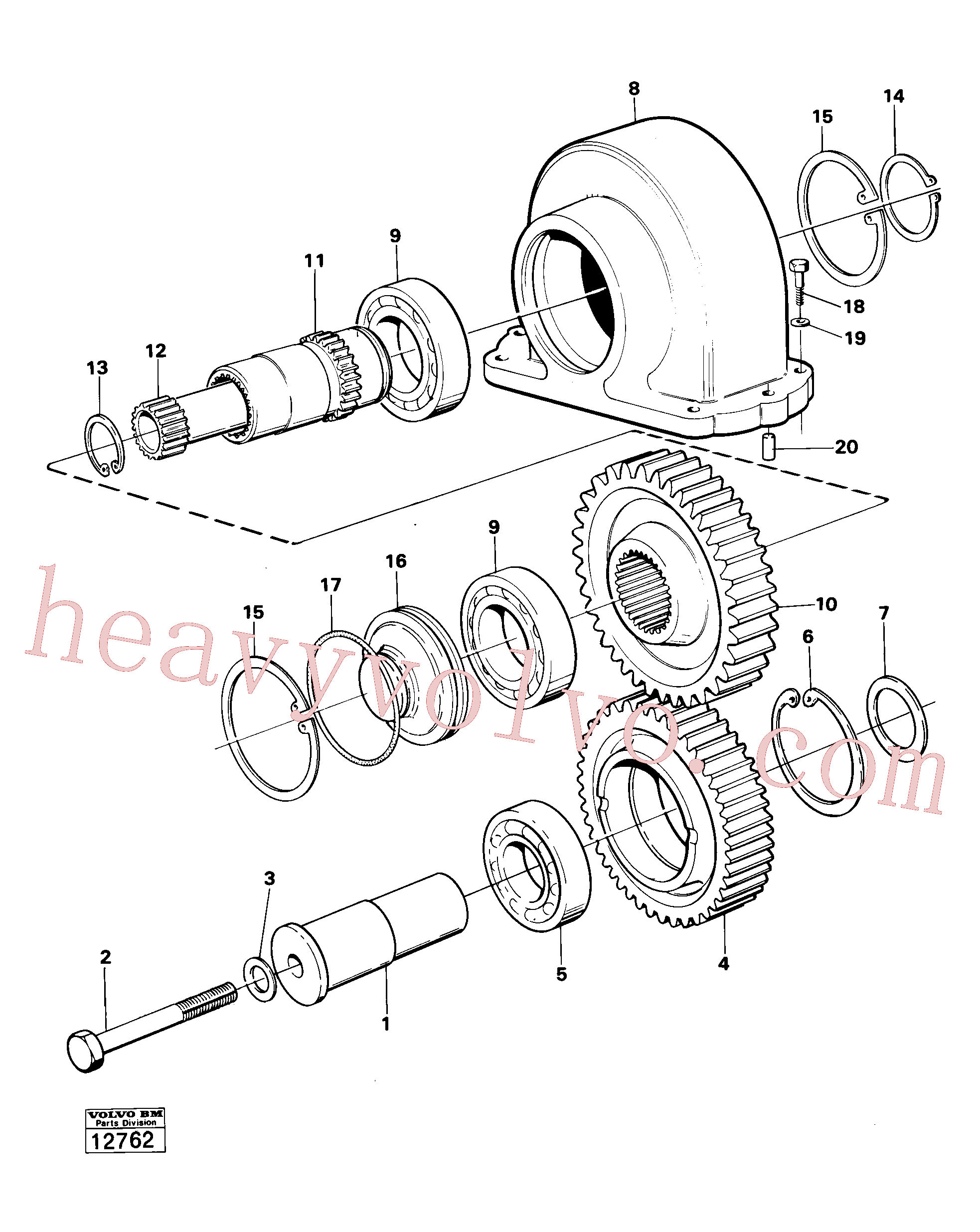 VOE11036696 for Volvo Charging oil-pump drive prod no 30804(12762 assembly)