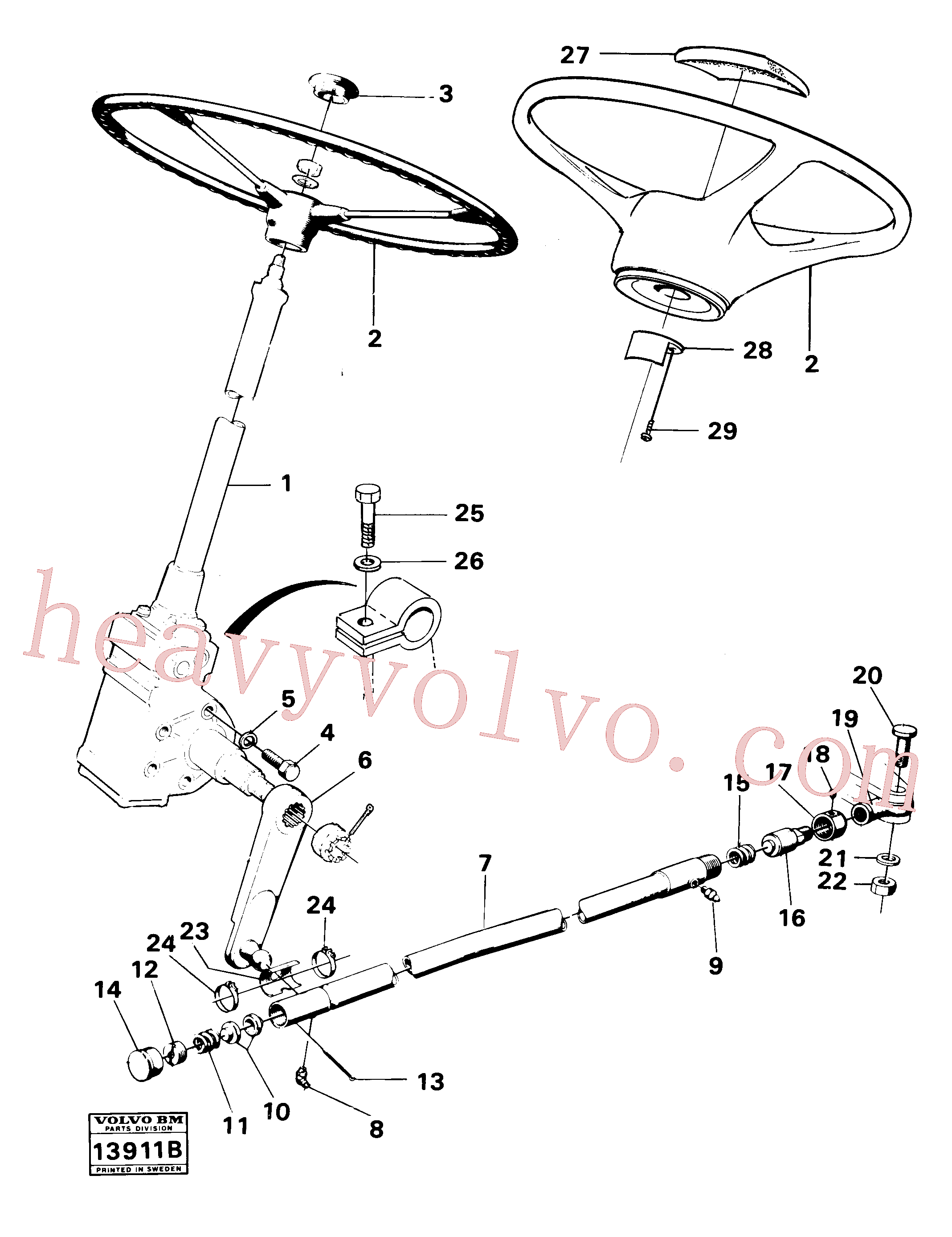 VOE14015019 for Volvo Steering gear with fitting parts(13911B assembly)