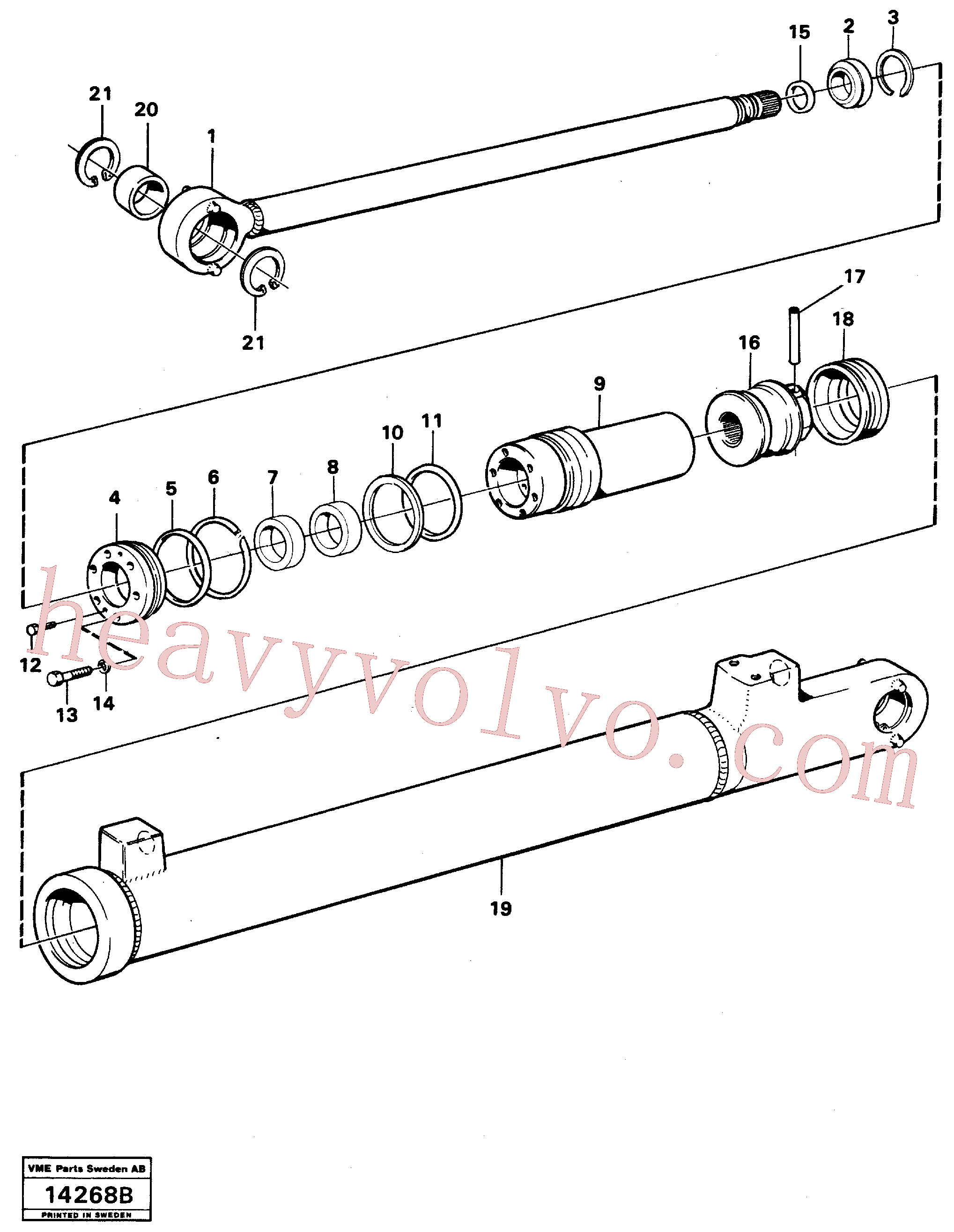 VOE4782406 for Volvo Hydraulic cylinder, lifting.(14268B assembly)