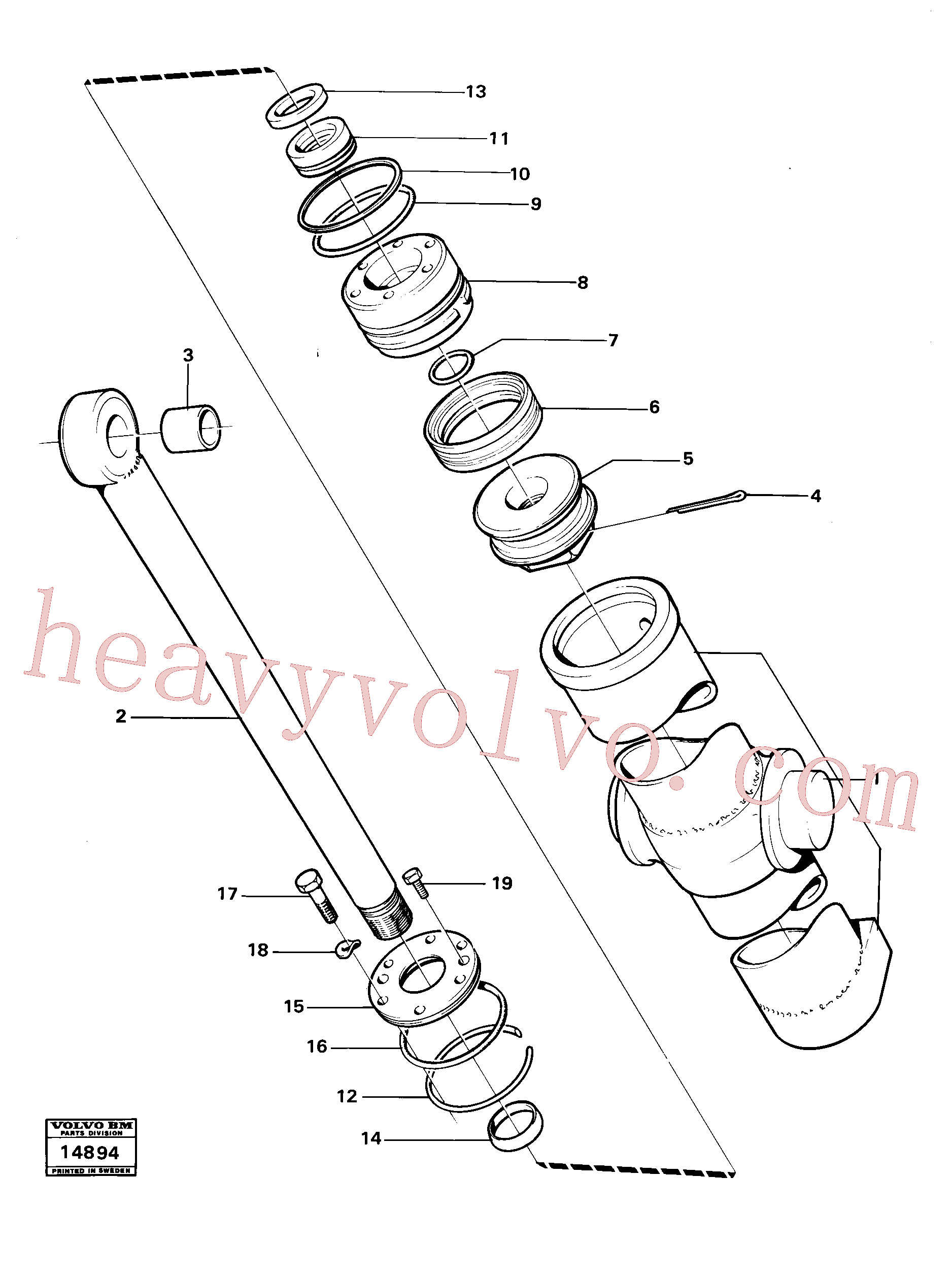 VOE13960237 for Volvo Hydraulic cylinder lifting(14894 assembly)