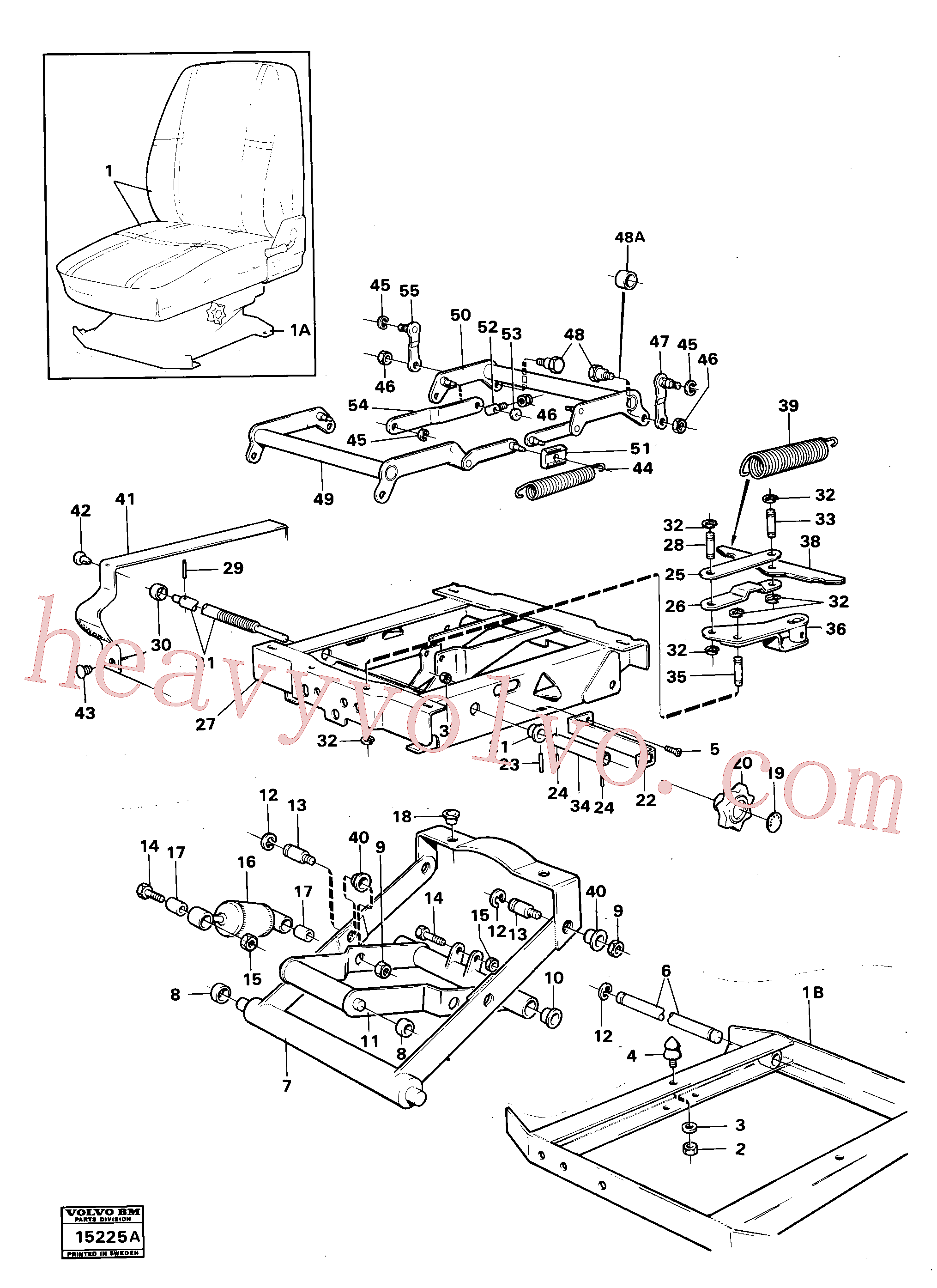 VOE13966237 for Volvo Seat suspension, Seat suspension.(15225A assembly)