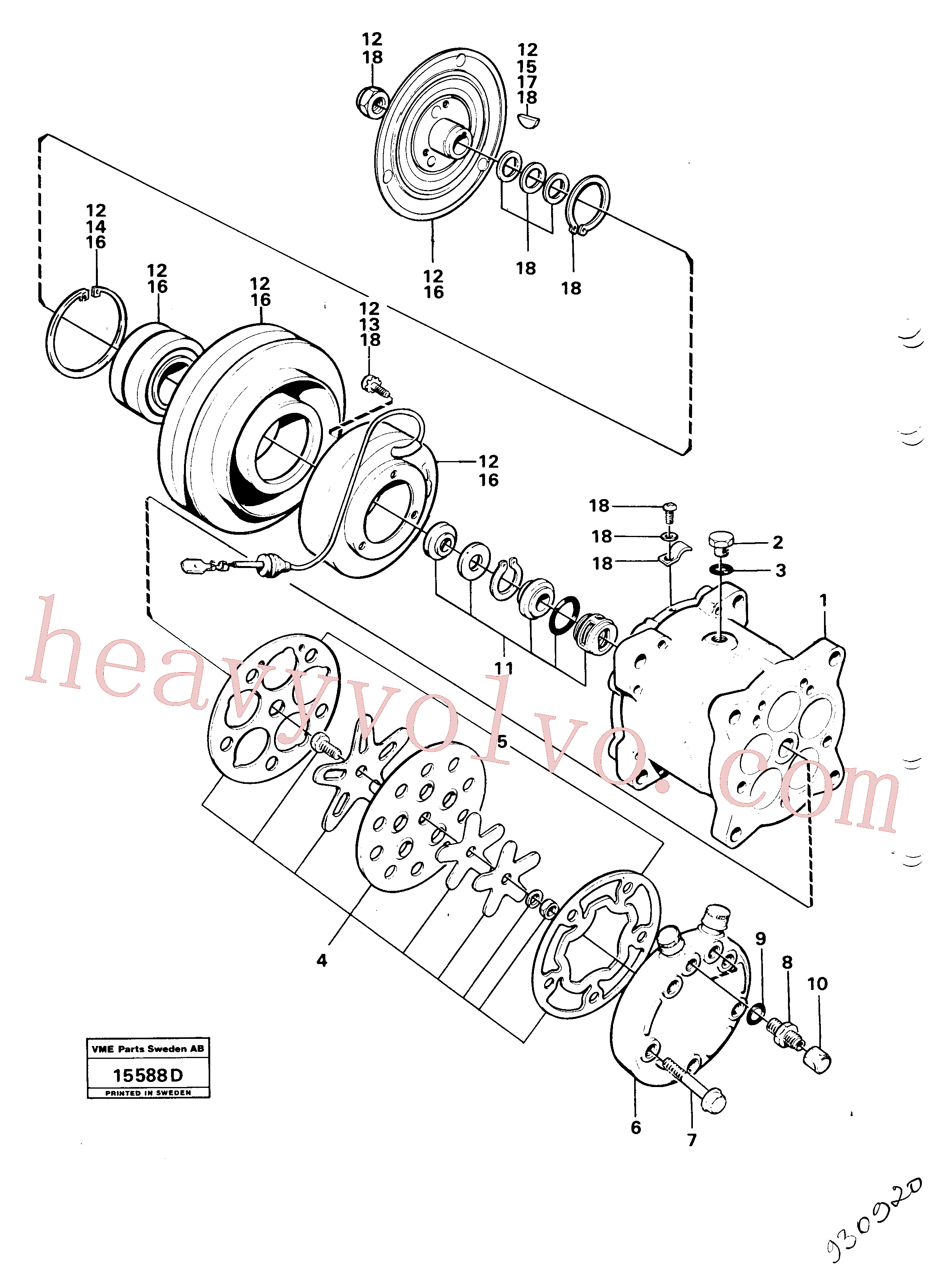 PJ4630002 for Volvo Air compressor(15588D assembly)