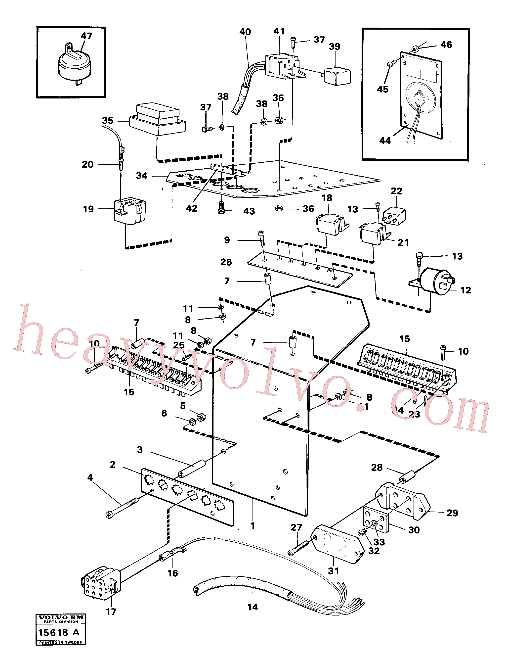 VOE14213490 for Volvo Electrical distribution box(15618A assembly)