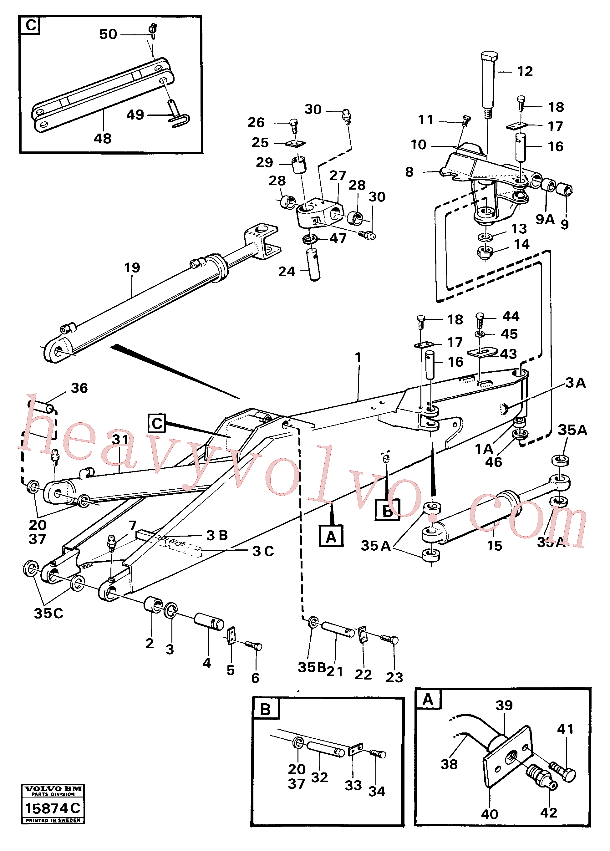 VOE13944938 for Volvo Excavator beam(15874C assembly)