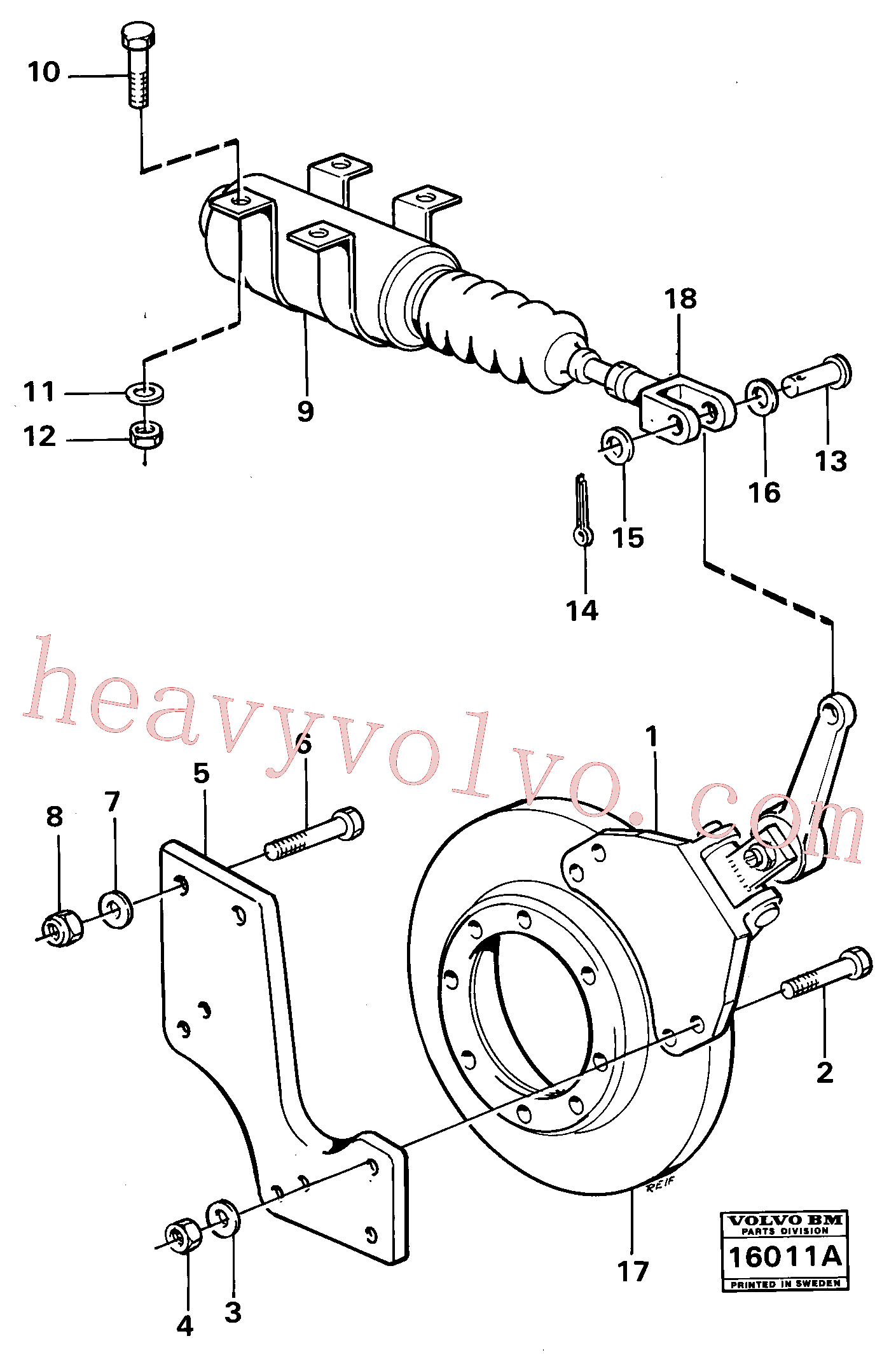 VOE963110 for Volvo Universal joint brake tillv nr -1616(16011A assembly)