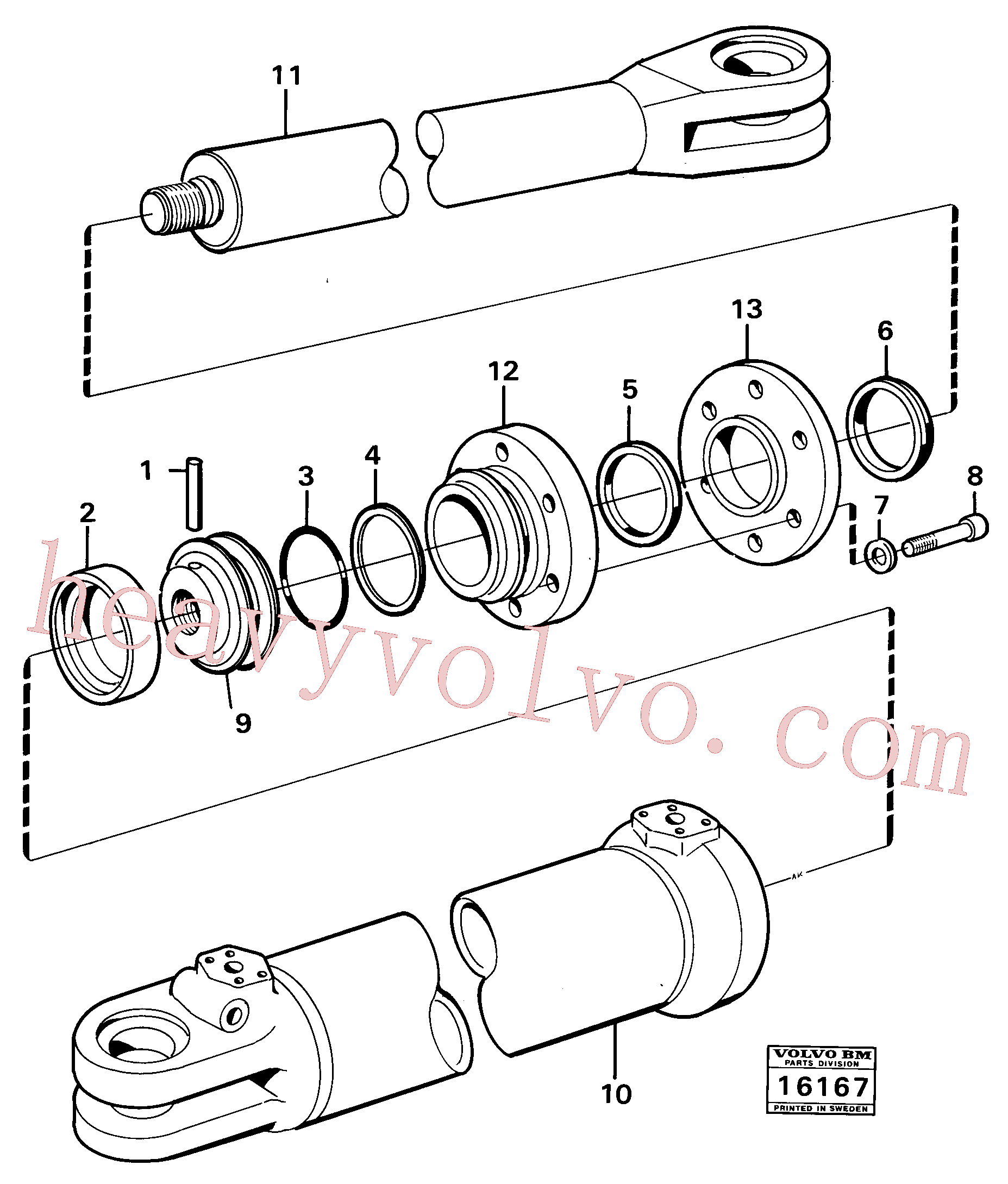 VOE4782099 for Volvo Steering cylinder(16167 assembly)