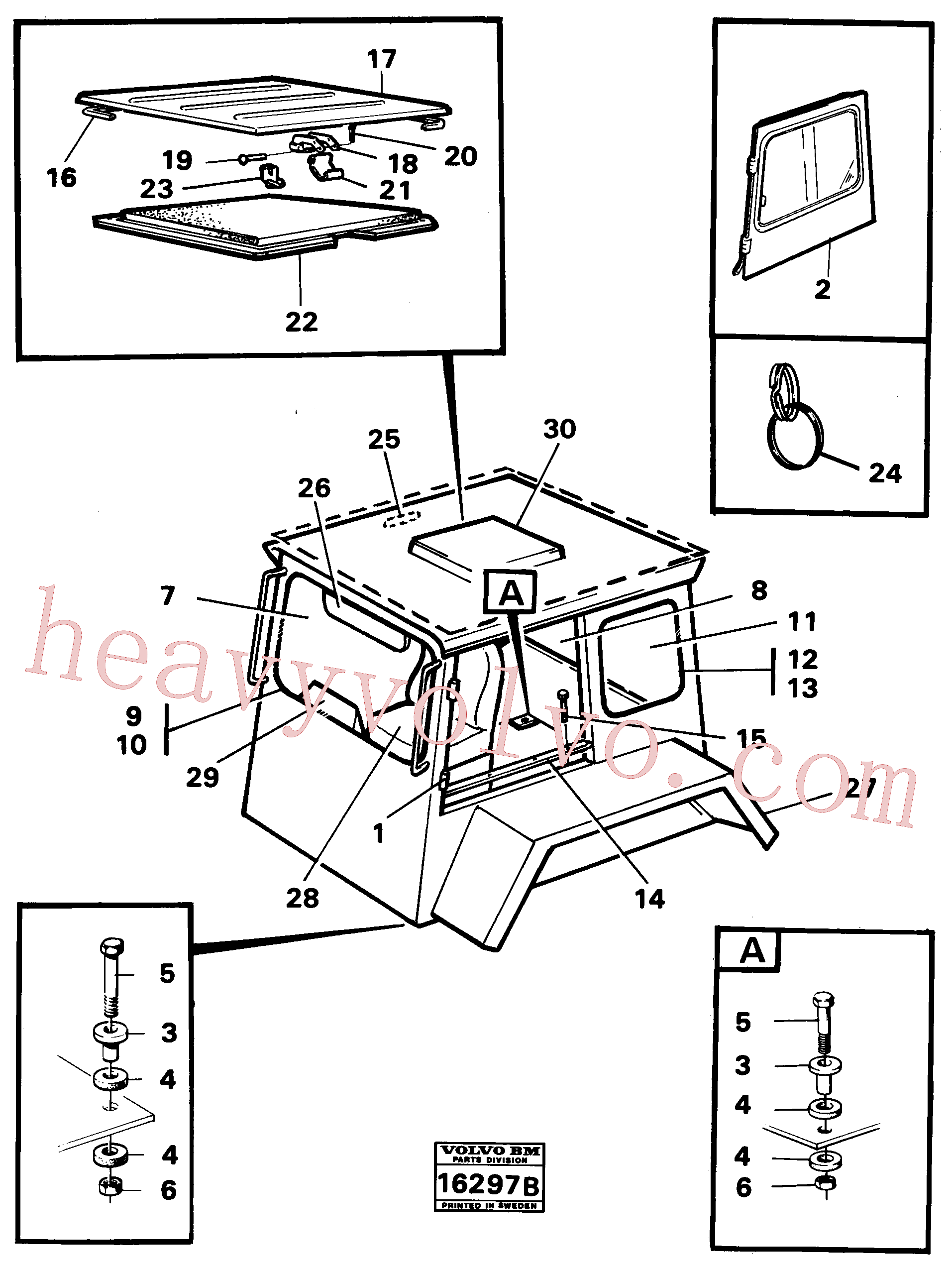 VOE14015019 for Volvo Drivers cab(16297B assembly)