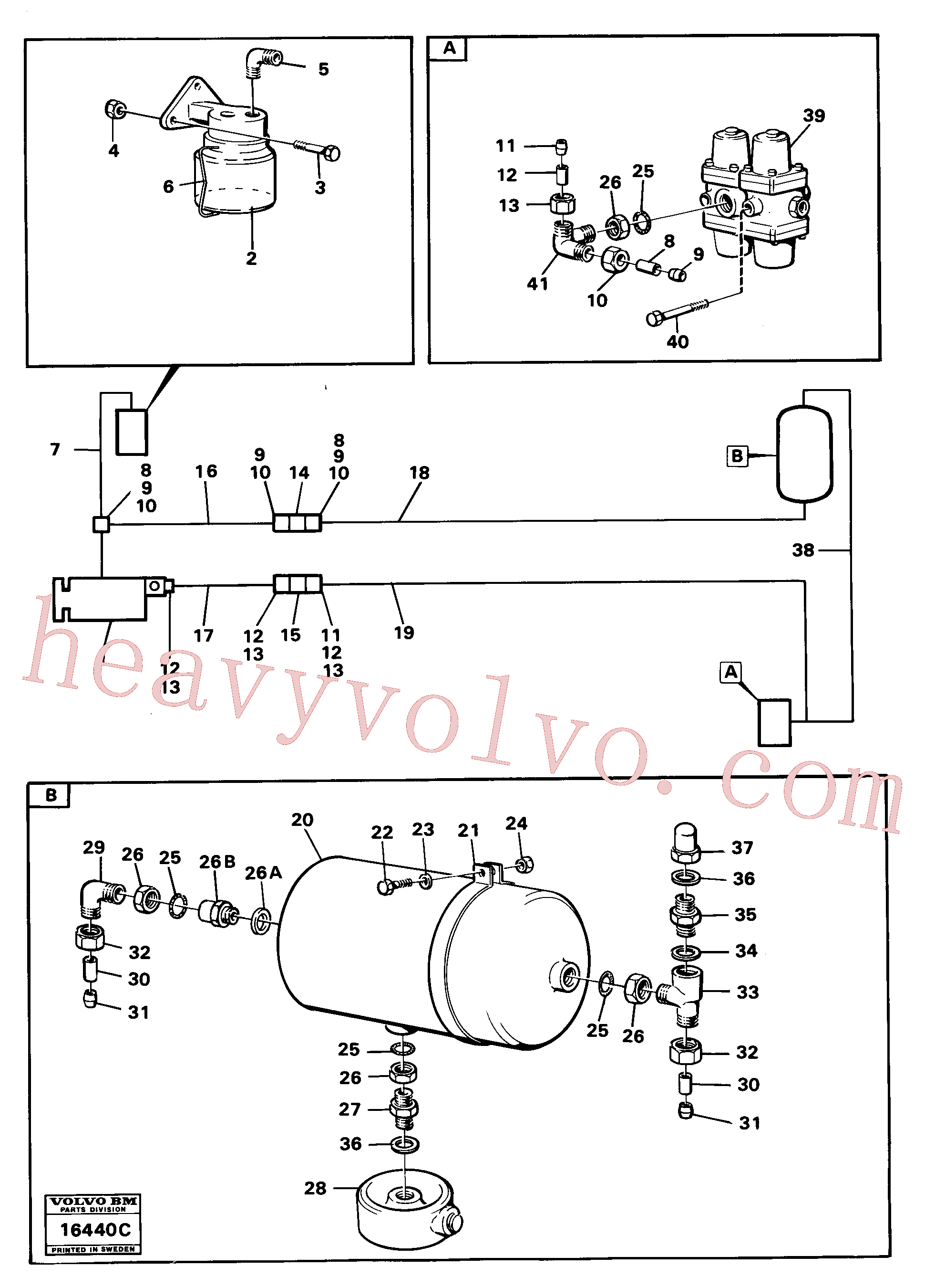 VOE954385 for Volvo Feed lines prod nr 37000 Tillv Nr -1616(16440C assembly)