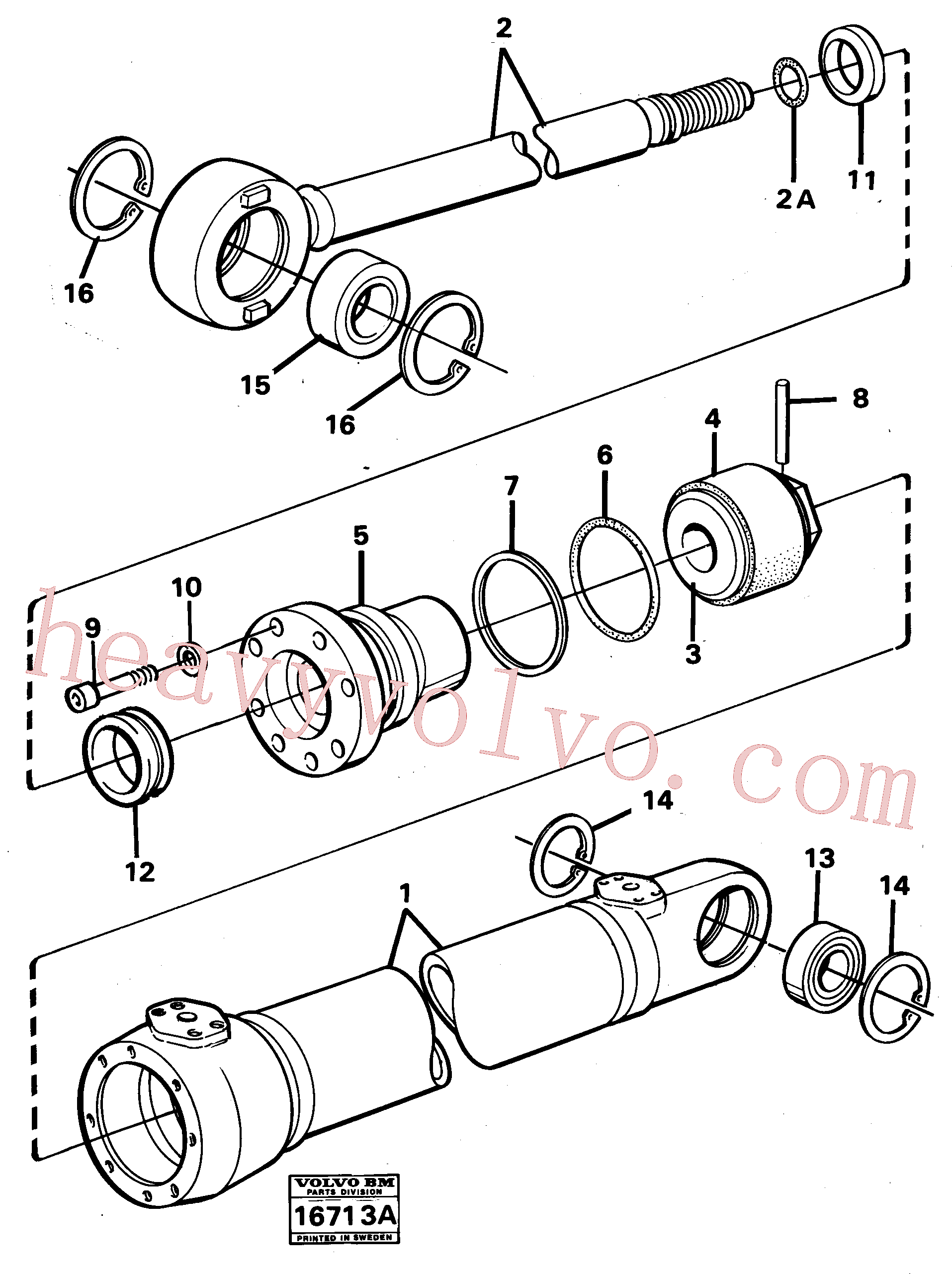 VOE4782406 for Volvo Hydraulic cylinder(16713A assembly)