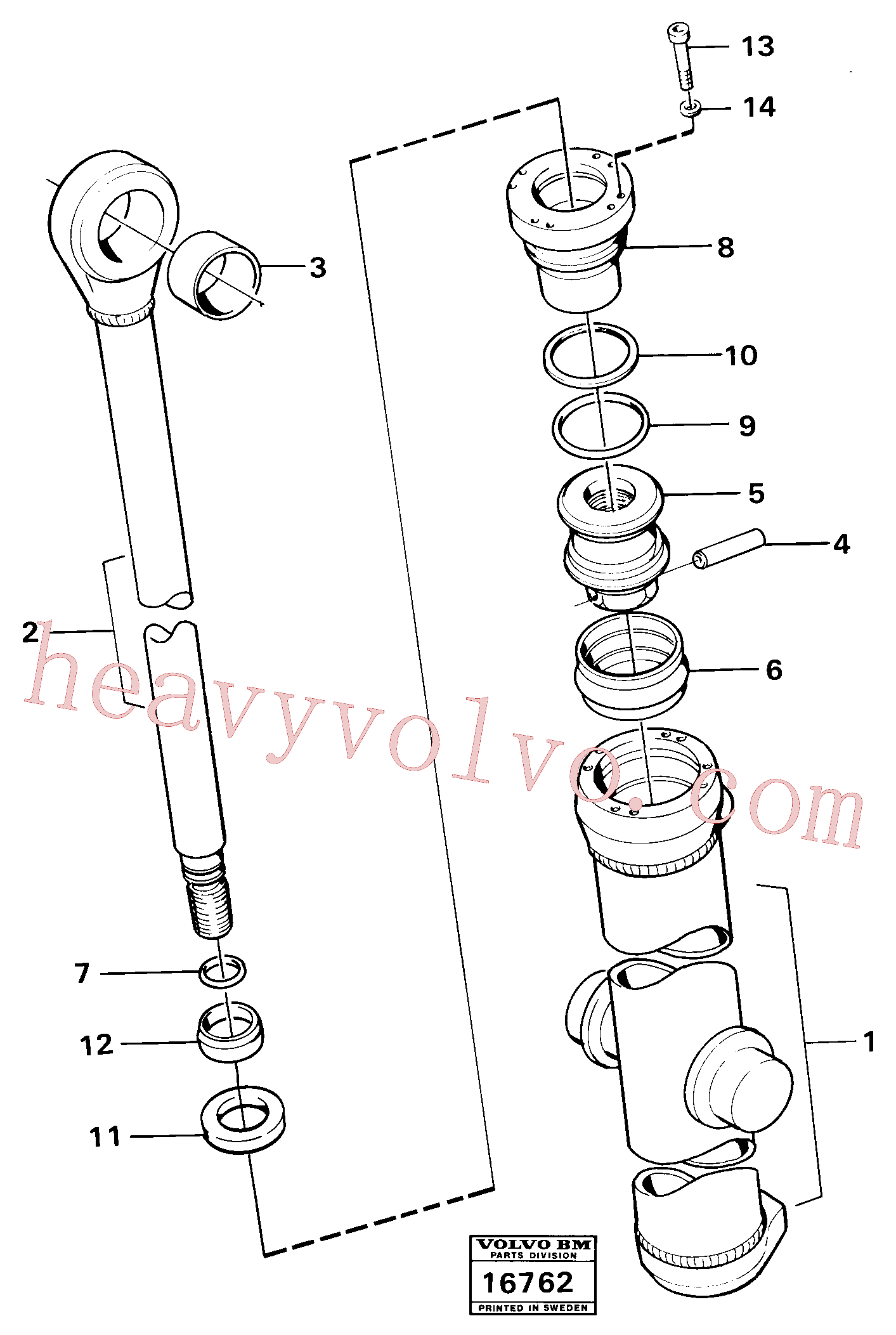 VOE4782099 for Volvo Hydraulic cylinder, lifting., Hydraulic cylinder lifting(16762 assembly)