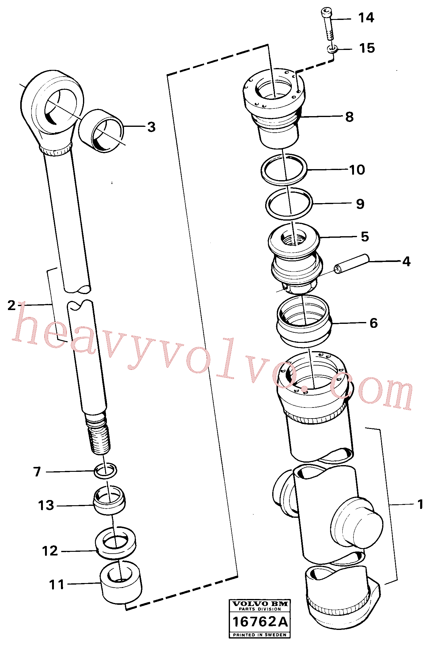 VOE4787039 for Volvo Hydraulic cylinder lifting(16762A assembly)