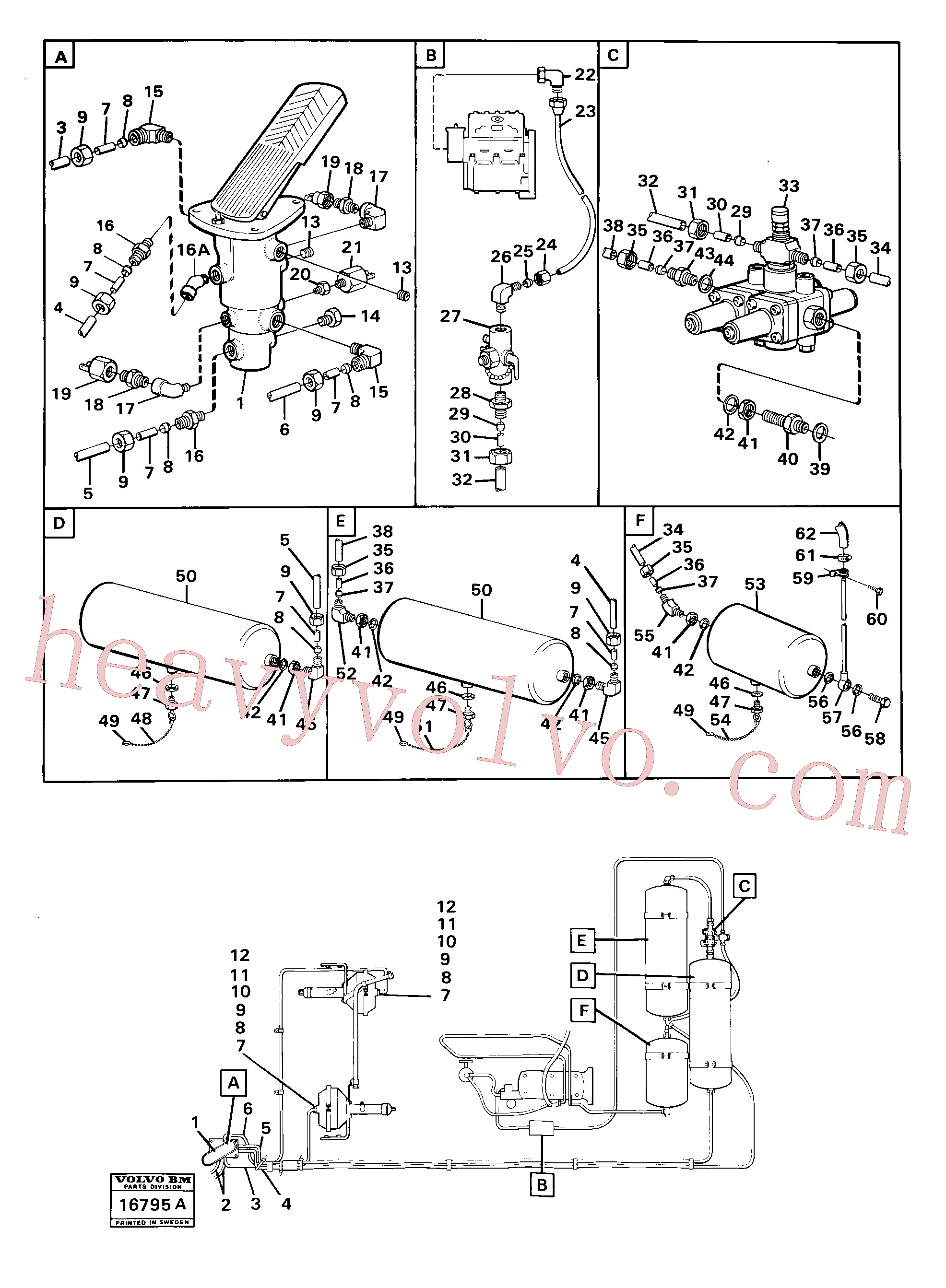 VOE943472 for Volvo Pneumatic system pipes(16795A assembly)