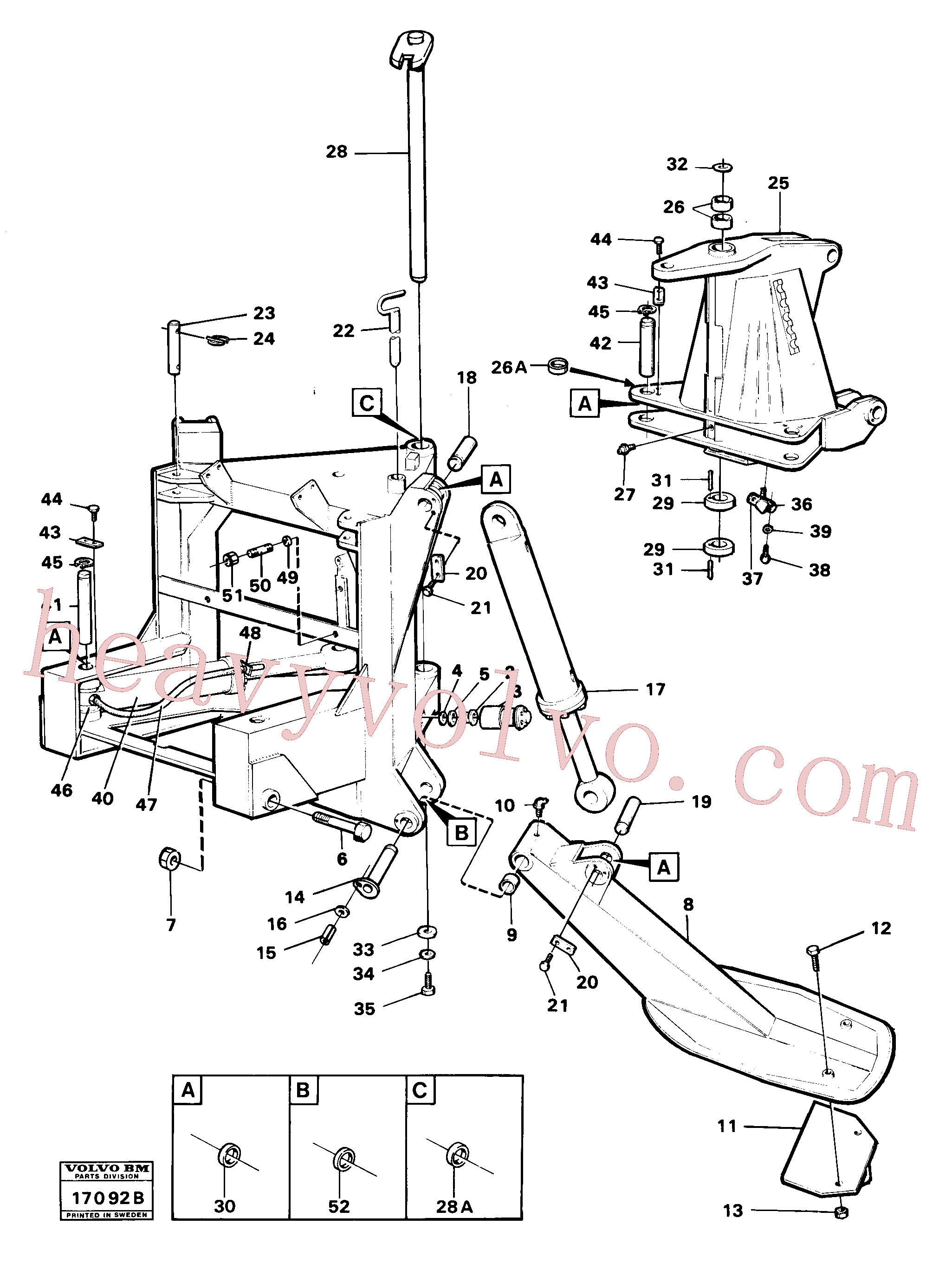 VOE13976629 for Volvo Stand, supporting legs and centre frame(17092B assembly)