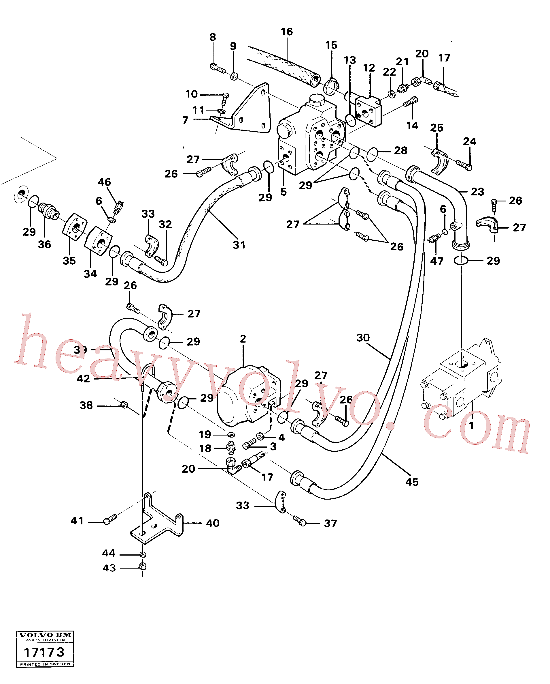 VOE955568 for Volvo Emergency steering equipment 98937(17173 assembly)