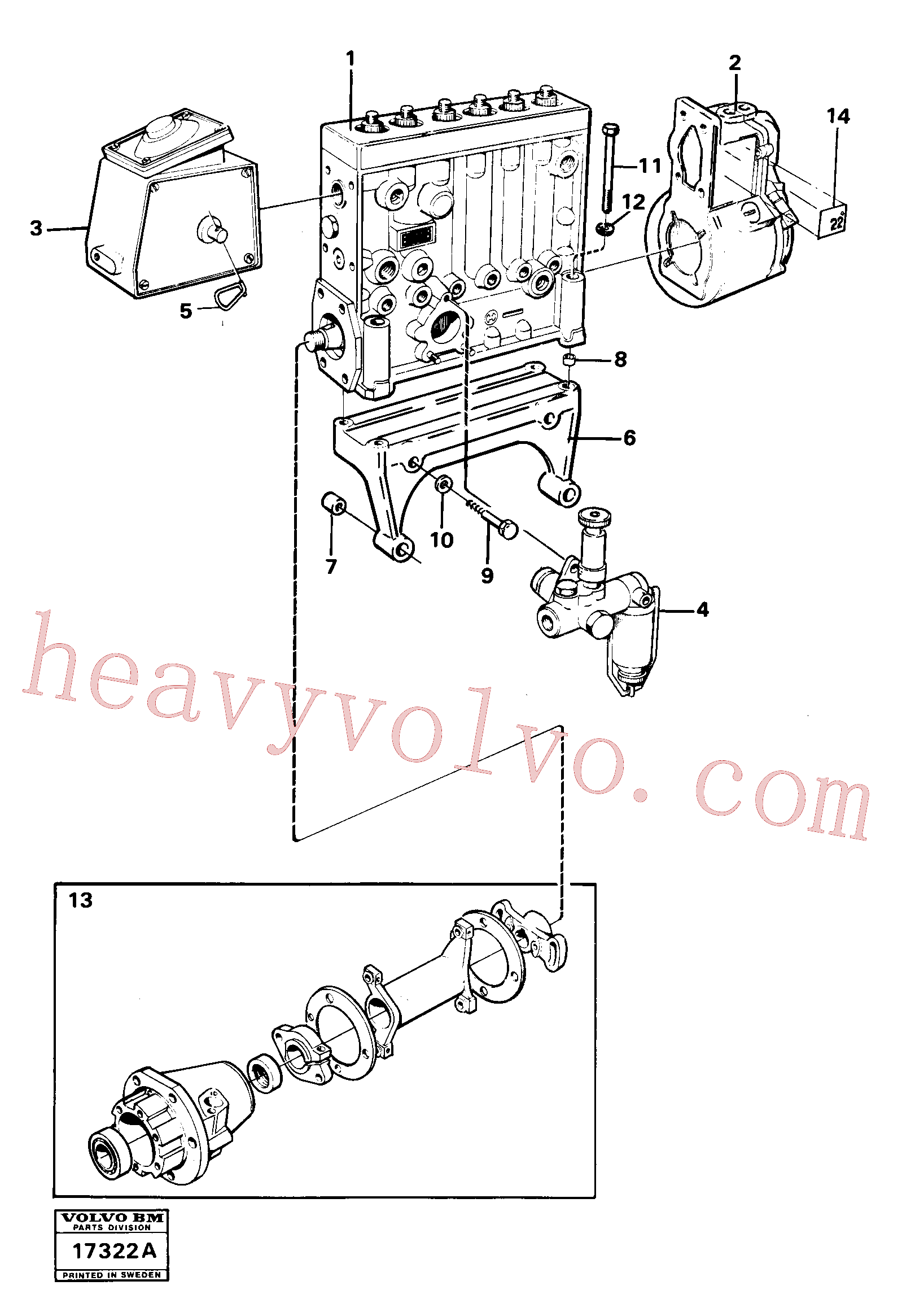 VOE955568 for Volvo Injection pump with drive(17322A assembly)