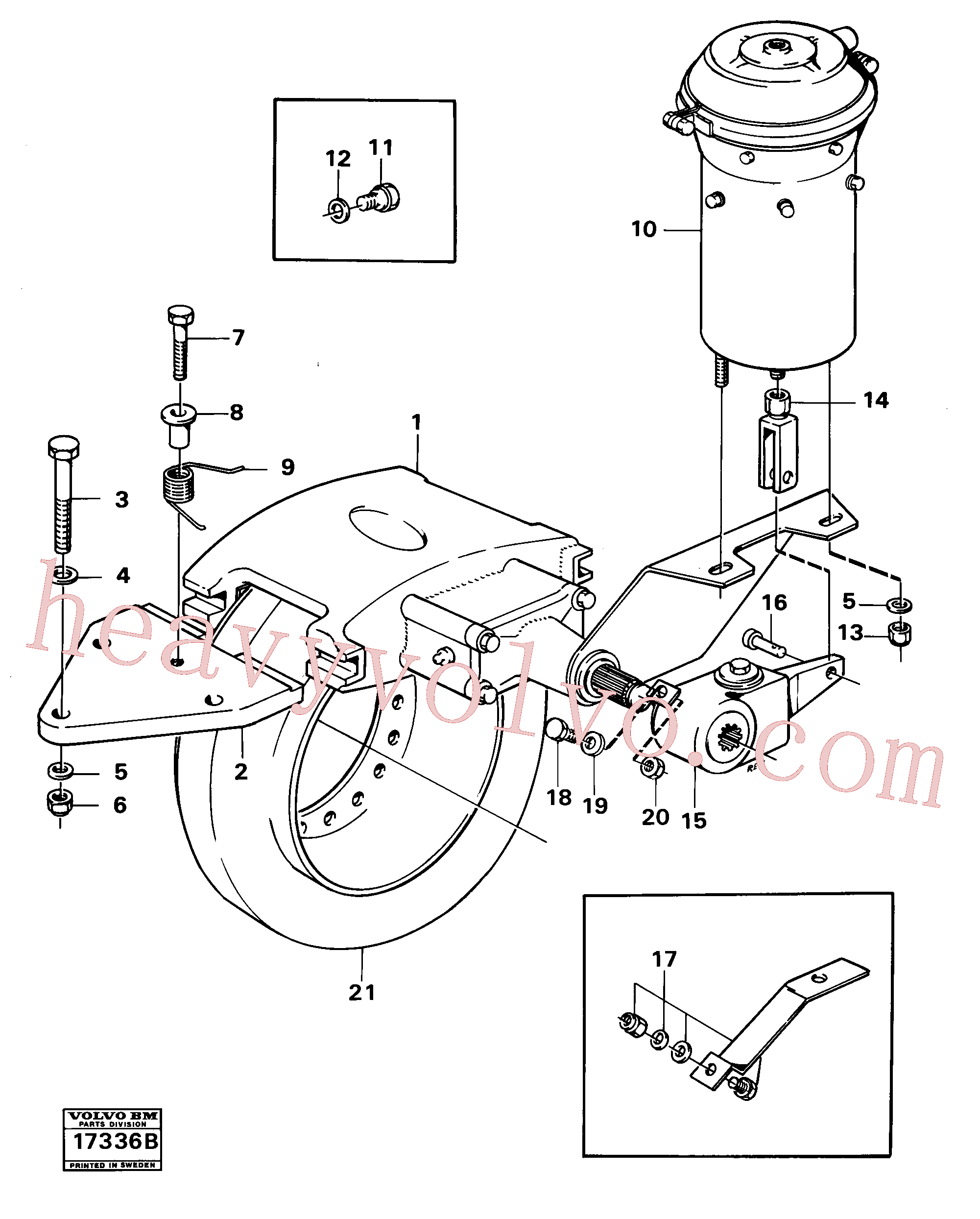 VOE963110 for Volvo Universal joint brake 6x6(17336B assembly)