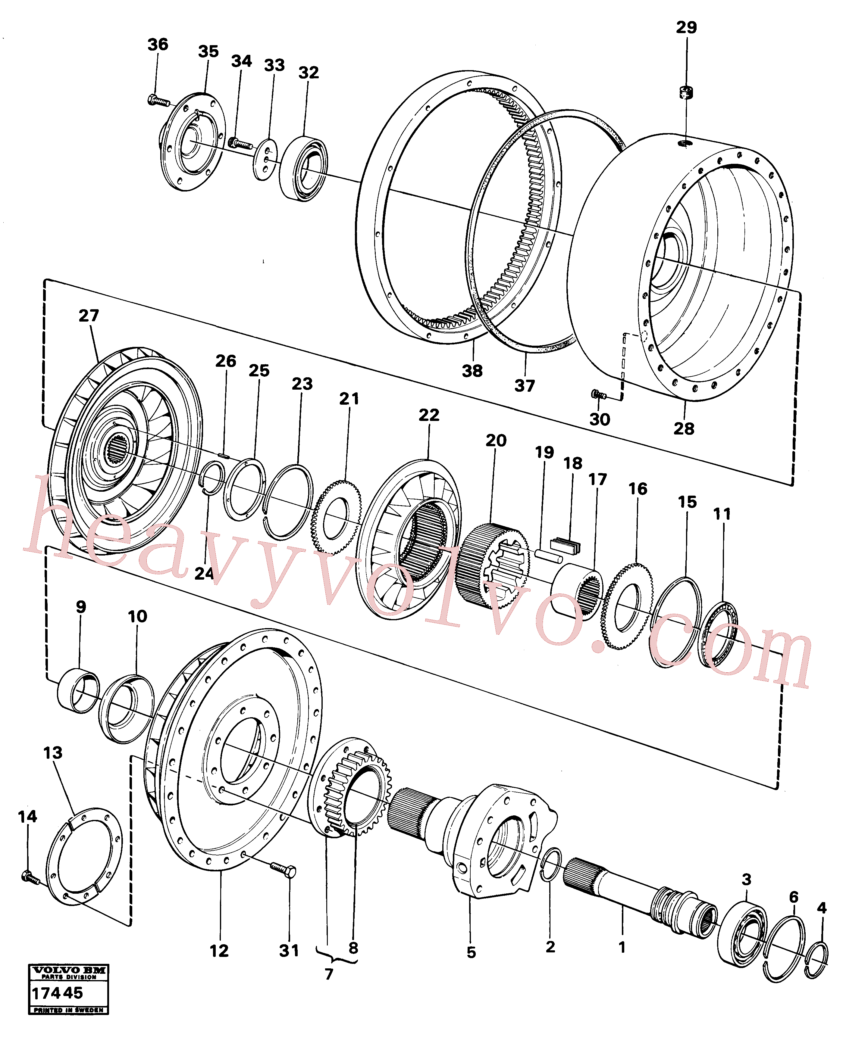 VOE14013538 for Volvo Torque converter tillv nr 59408 -(17445 assembly)