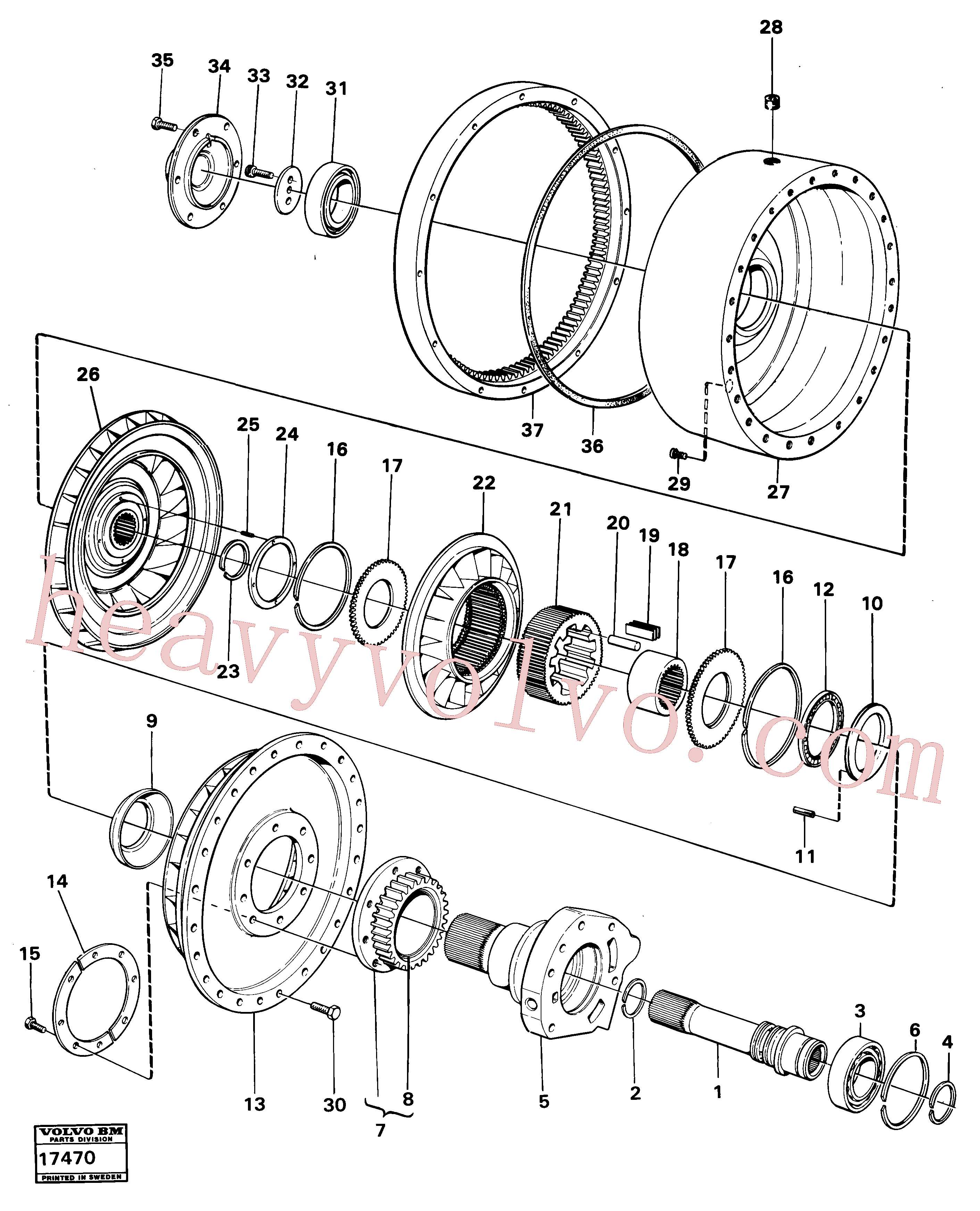 VOE14013538 for Volvo Torque converter 6x6(17470 assembly)