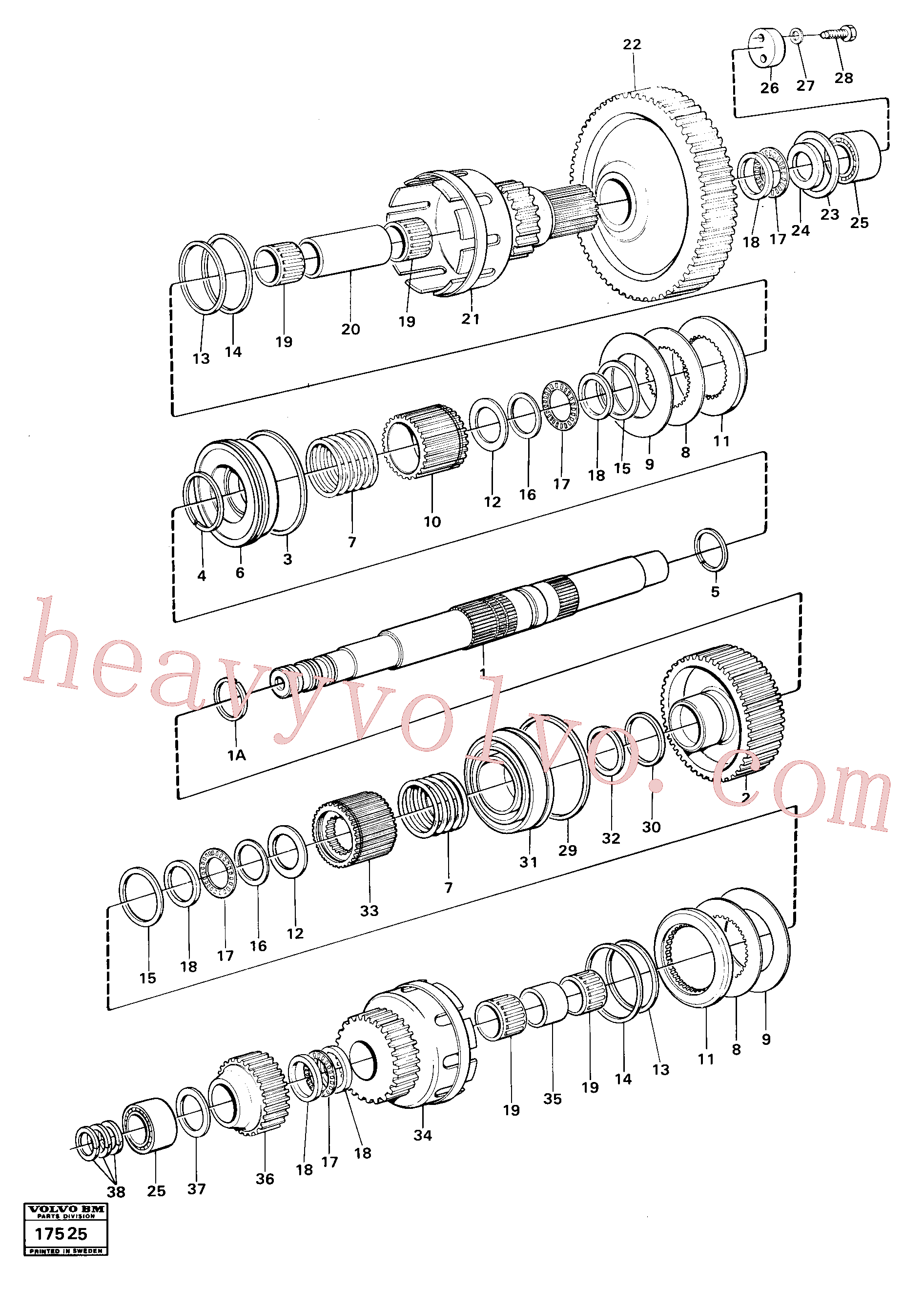 VOE4871154 for Volvo Clutch forward and 3:rd speeds(17525 assembly)