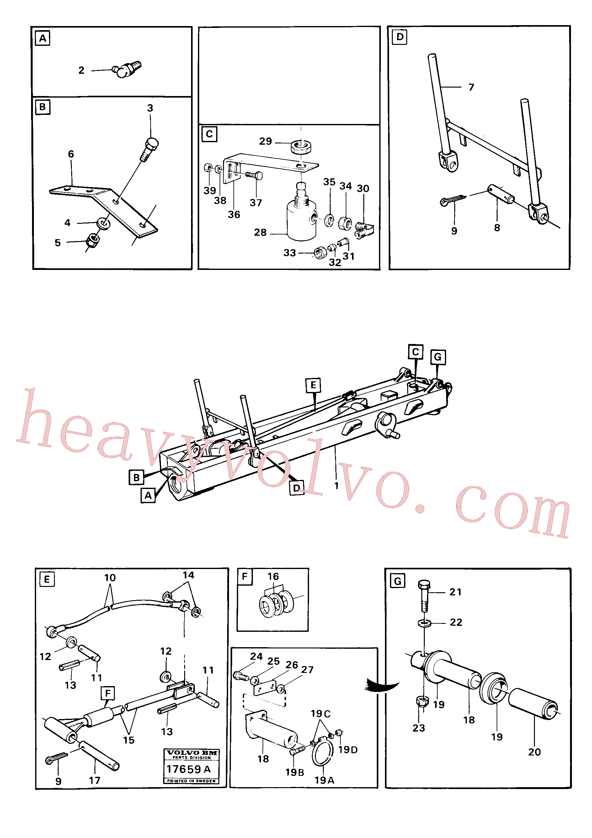 VOE951995 for Volvo Frame, trailer 6x6(17659A assembly)