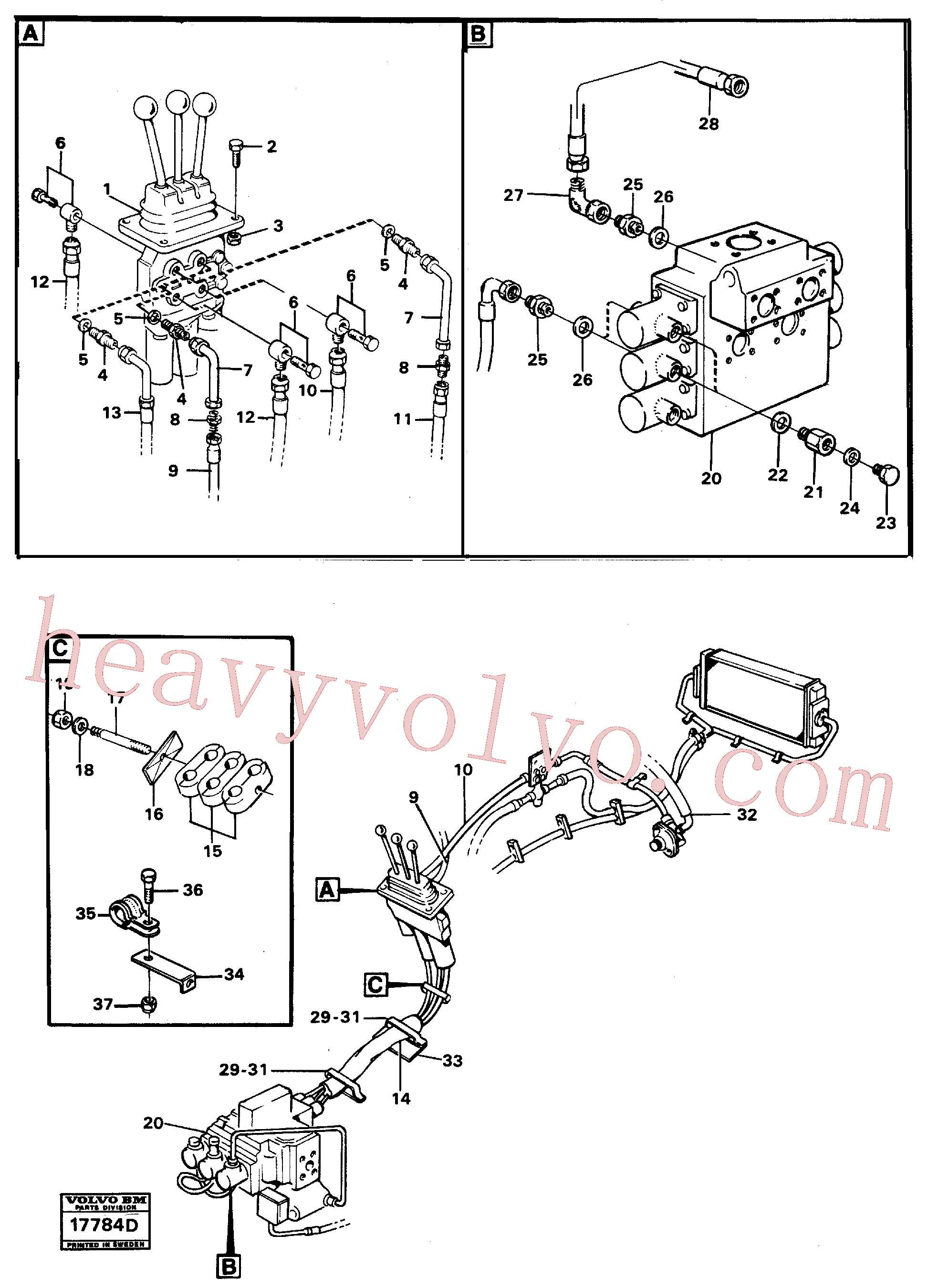 VOE957180 for Volvo Servo-system control lines(17784D assembly)