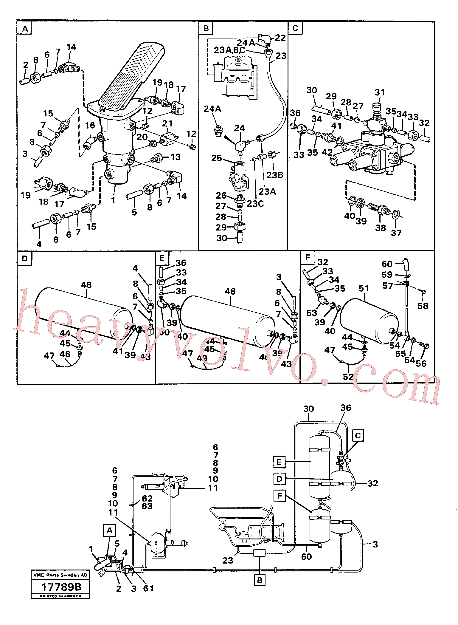 VOE180240 for Volvo Pneumatic system pipes(17789B assembly)