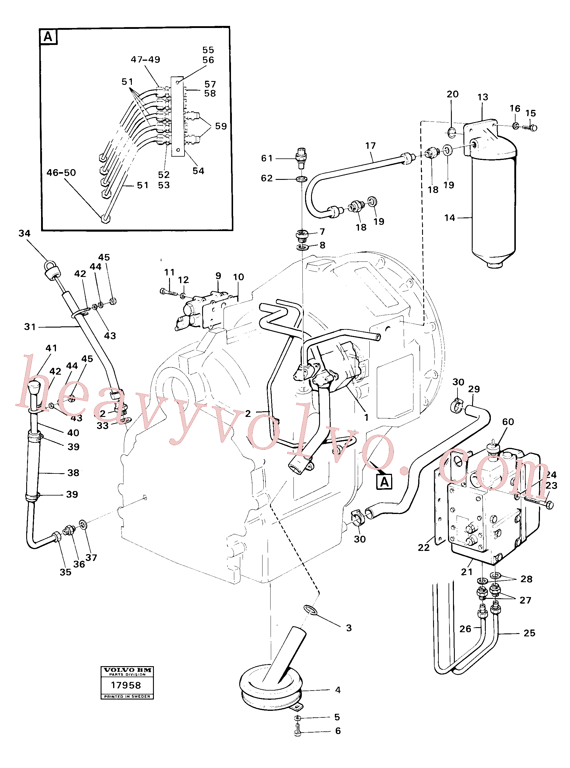 VOE945355 for Volvo Hydraulic lines, valves and filter(17958 assembly)