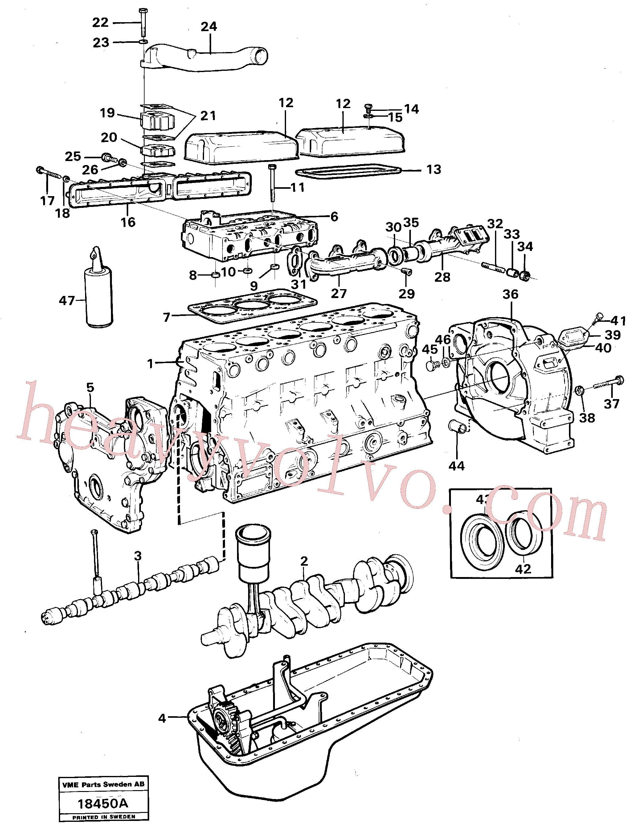 VOE997967 for Volvo Engine with fitting parts(18450A assembly)