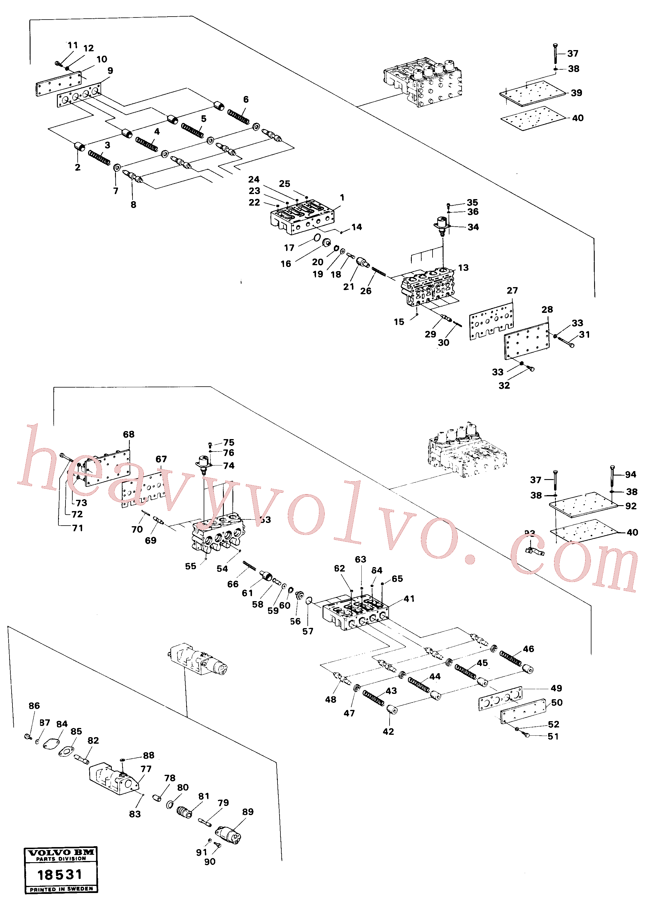 VOE955281 for Volvo Valves(18531 assembly)