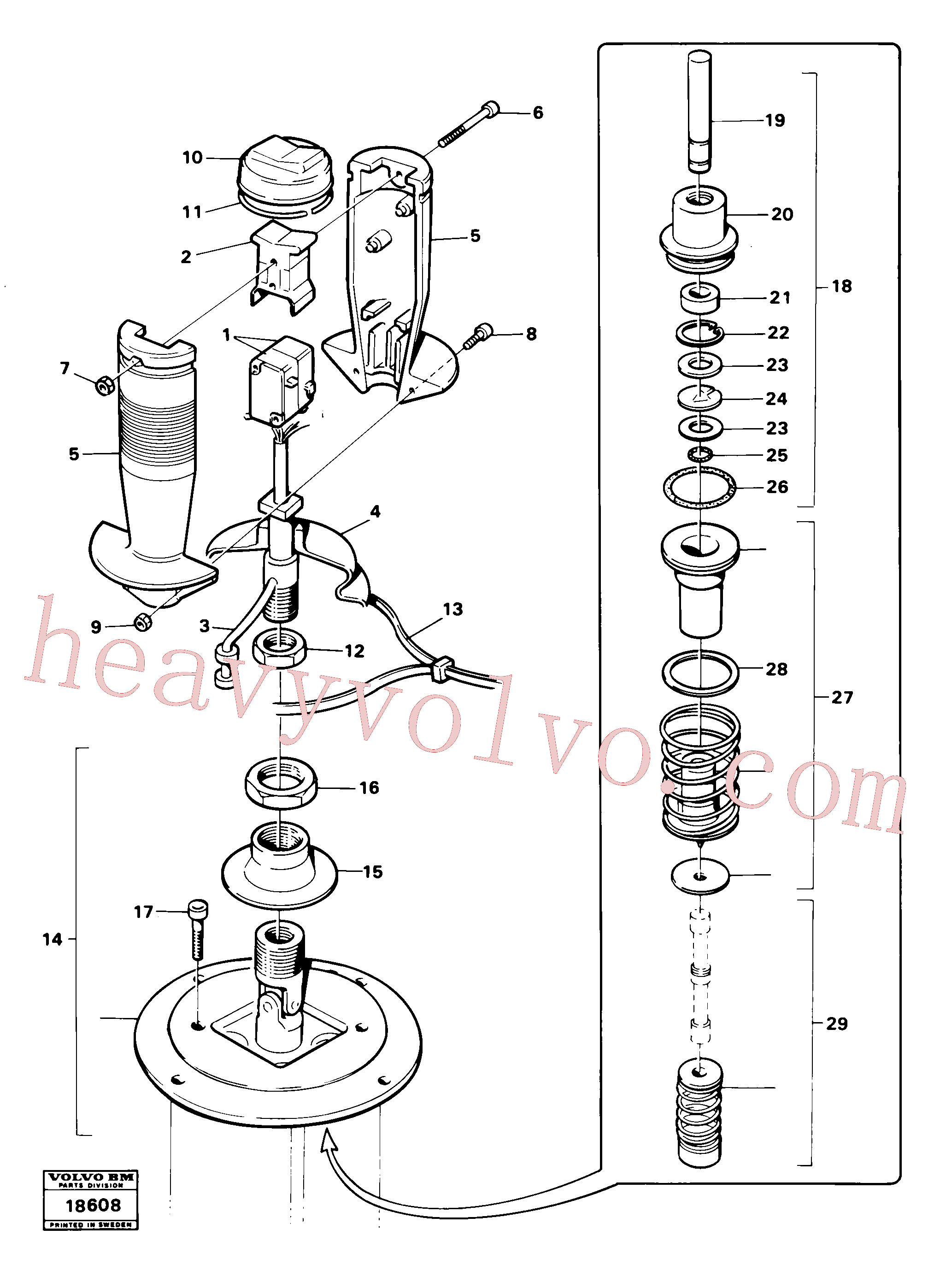 VOE14102589 for Volvo Servo valve., Valve section, Relief valve.(18608 assembly)