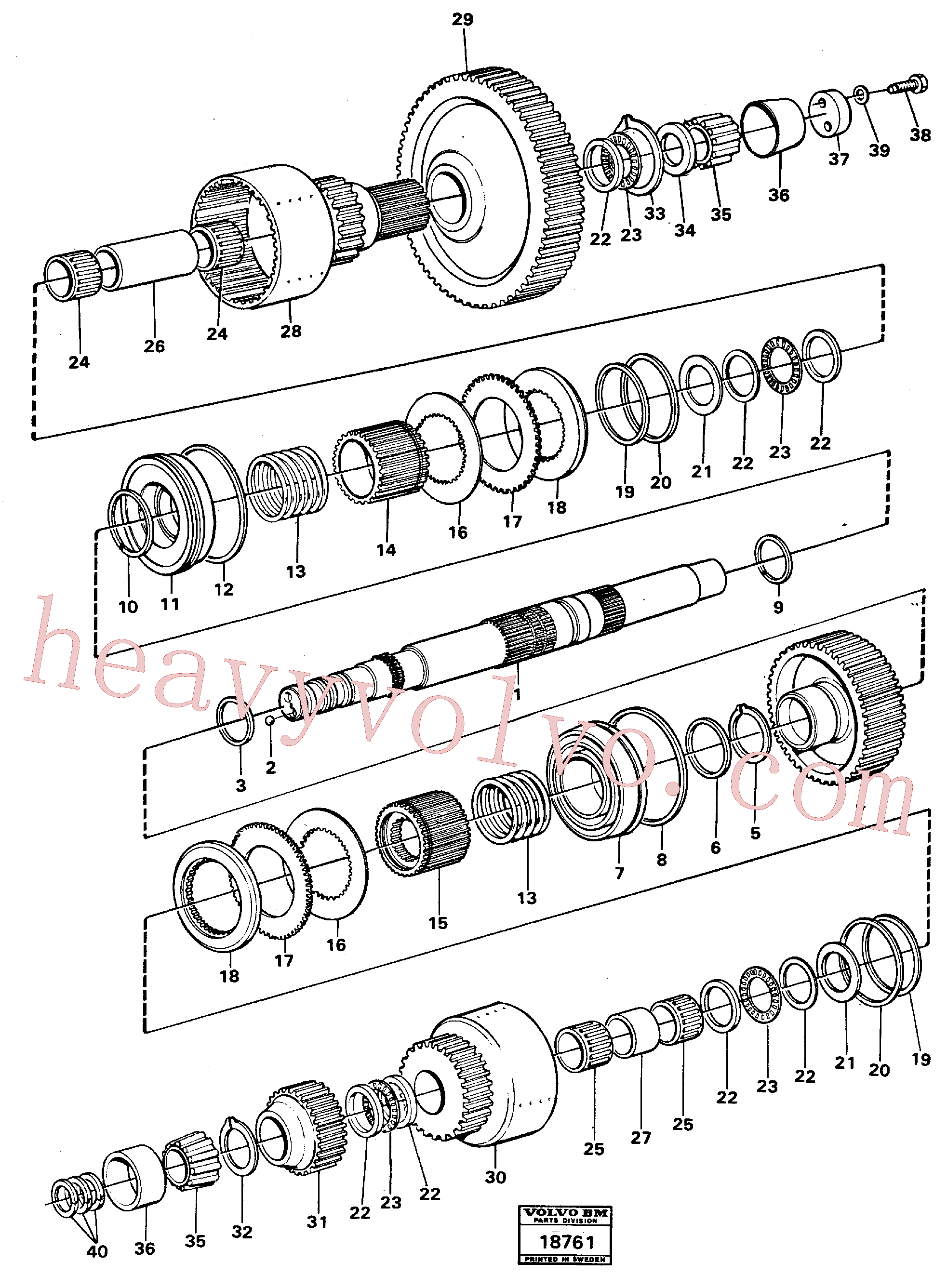 VOE11037153 for Volvo Hydraulic clutch forward/3:rd speeds., Hydraulic clutch, forward/3:rd speeds.(18761 assembly)