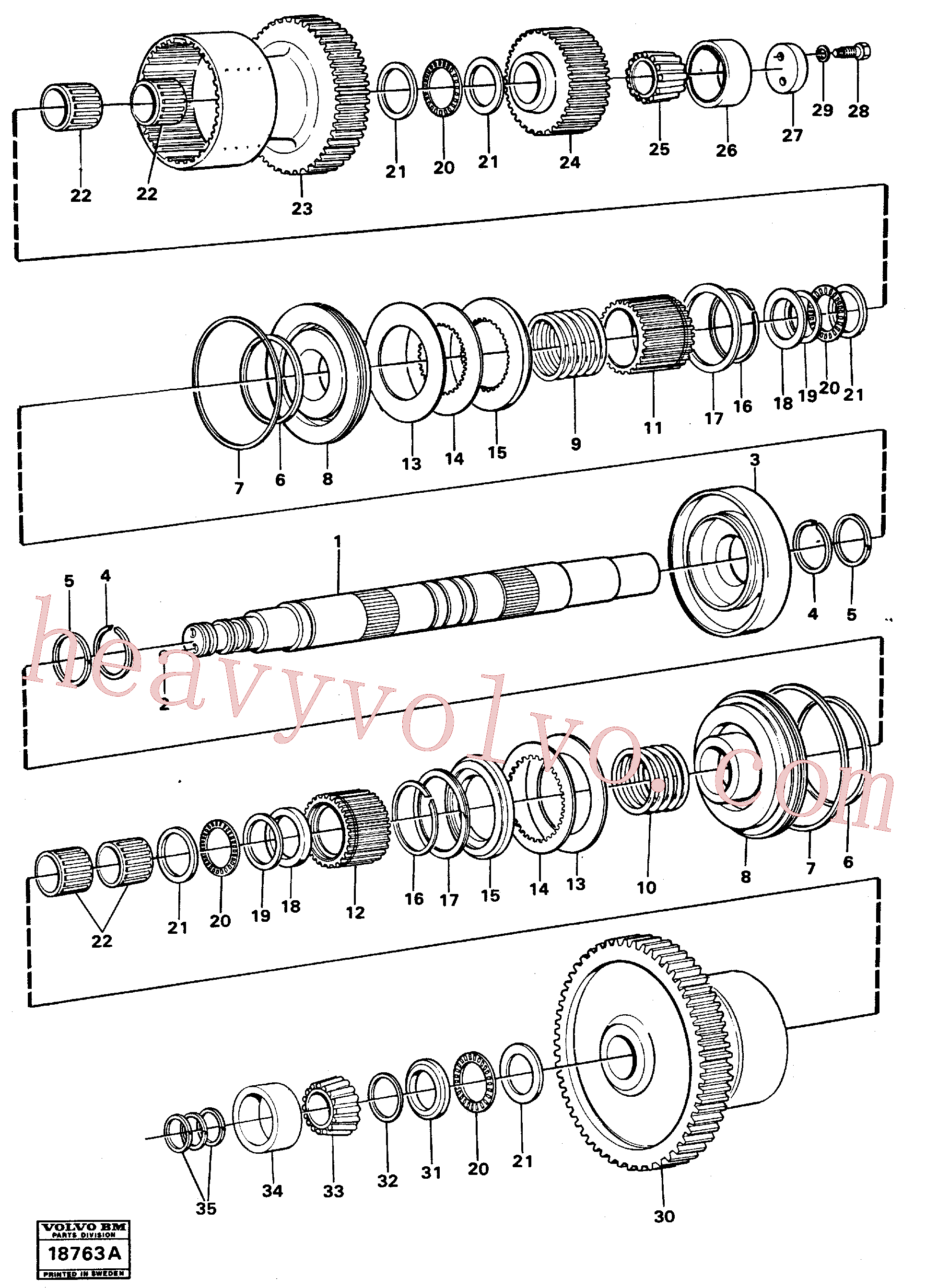 VOE13947902 for Volvo Hydraulic clutch, 1:st and 2:nd speeds., Hydraulic clutch 1:st and 2:nd speeds.(18763A assembly)