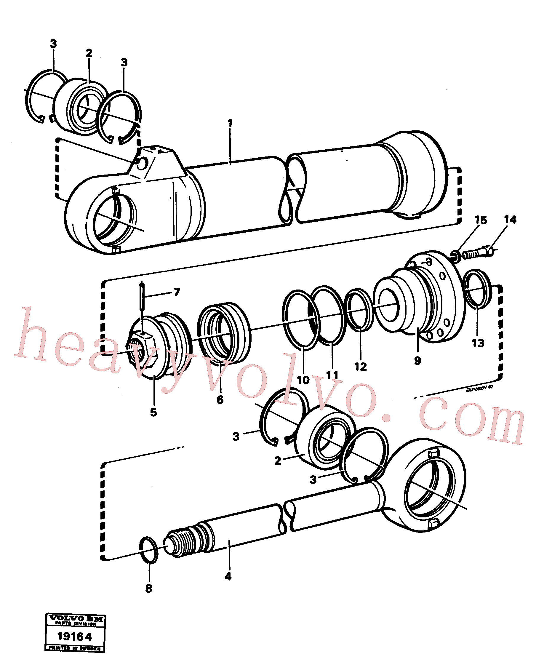 VOE13941907 for Volvo Hydraulic cylinder tilting(19164 assembly)