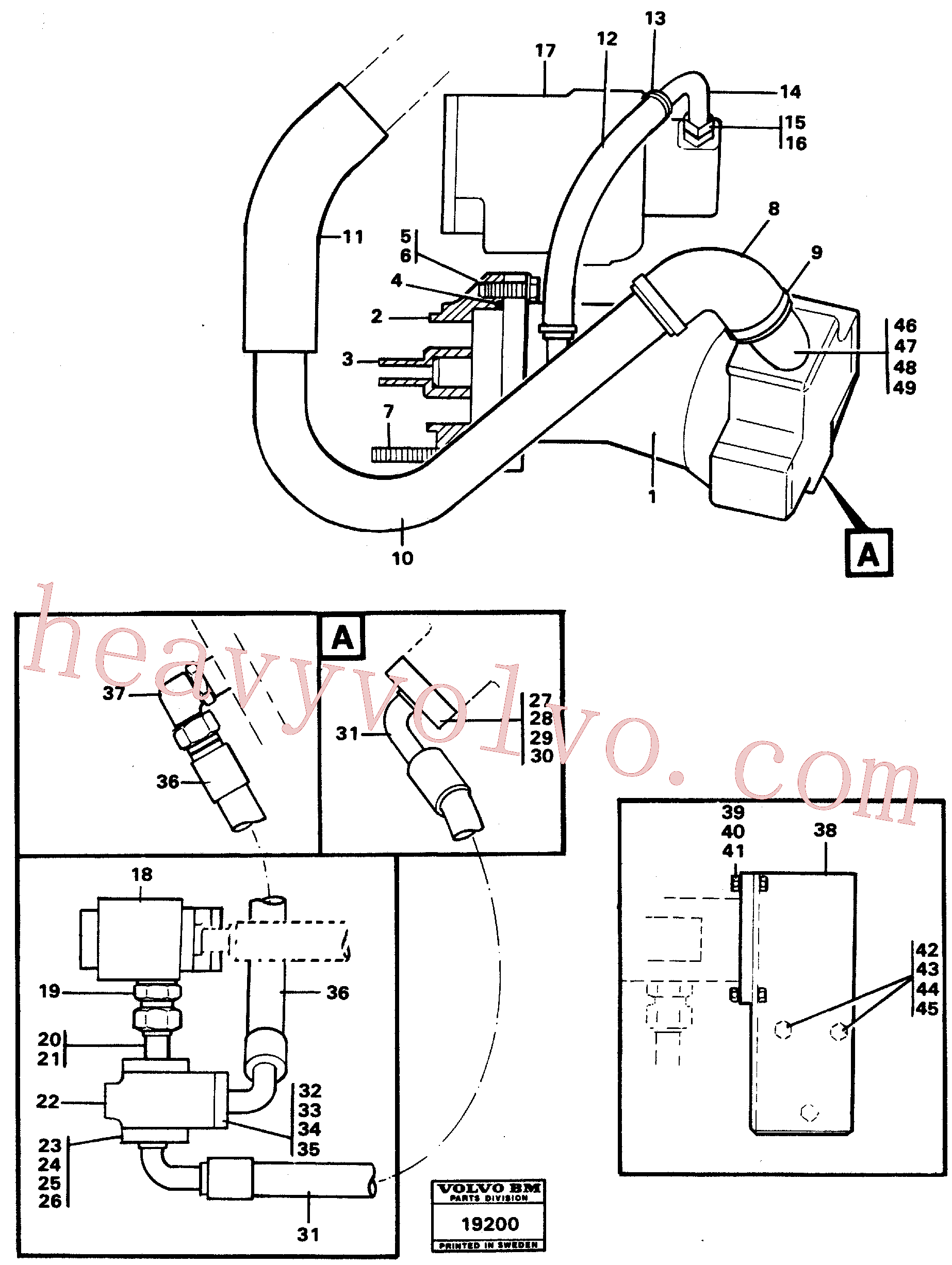 VOE13955343 for Volvo Hydraulic system, rear 5:th, 6:th function.(19200 assembly)