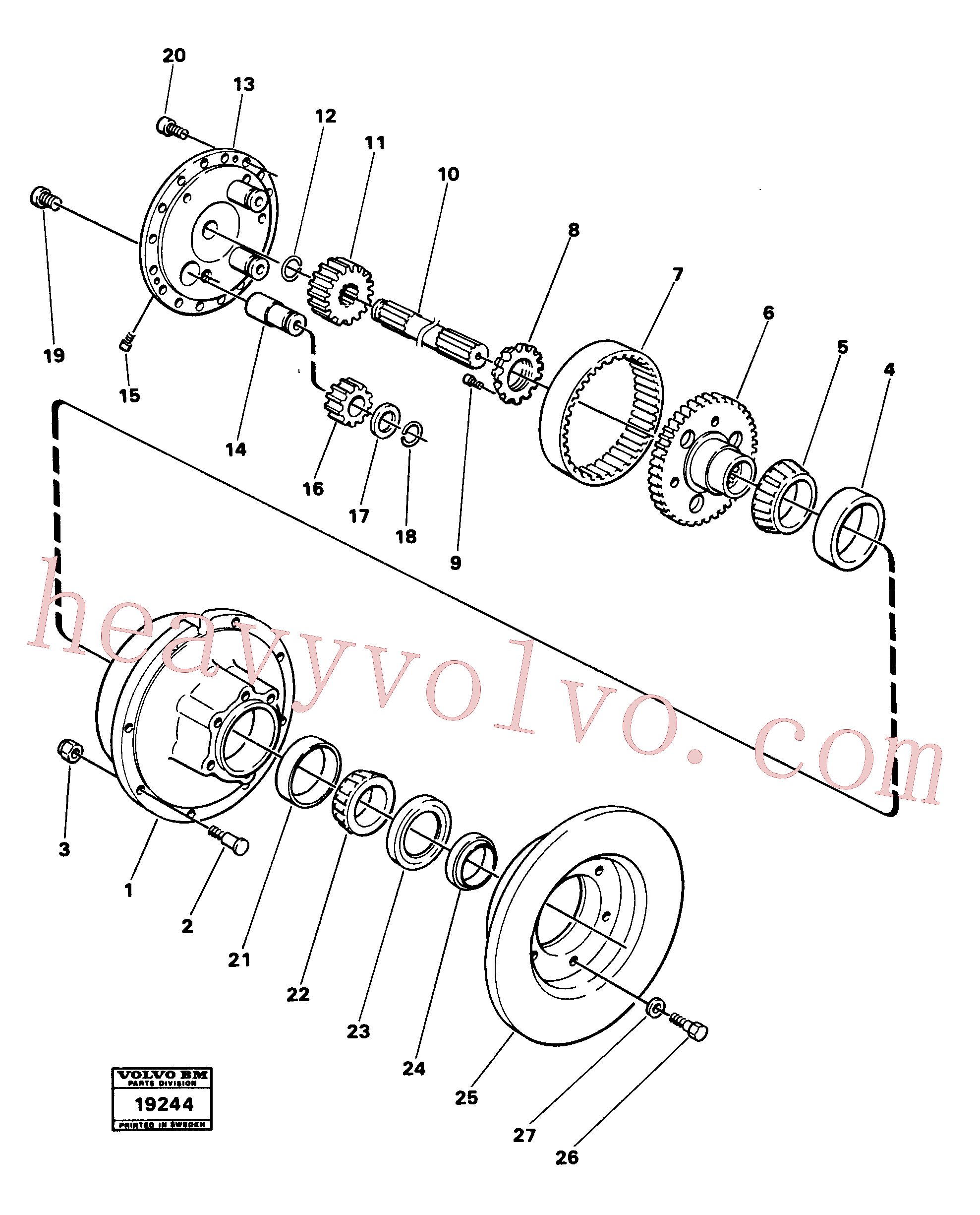 VOE13947377 for Volvo Hub reduction(19244 assembly)