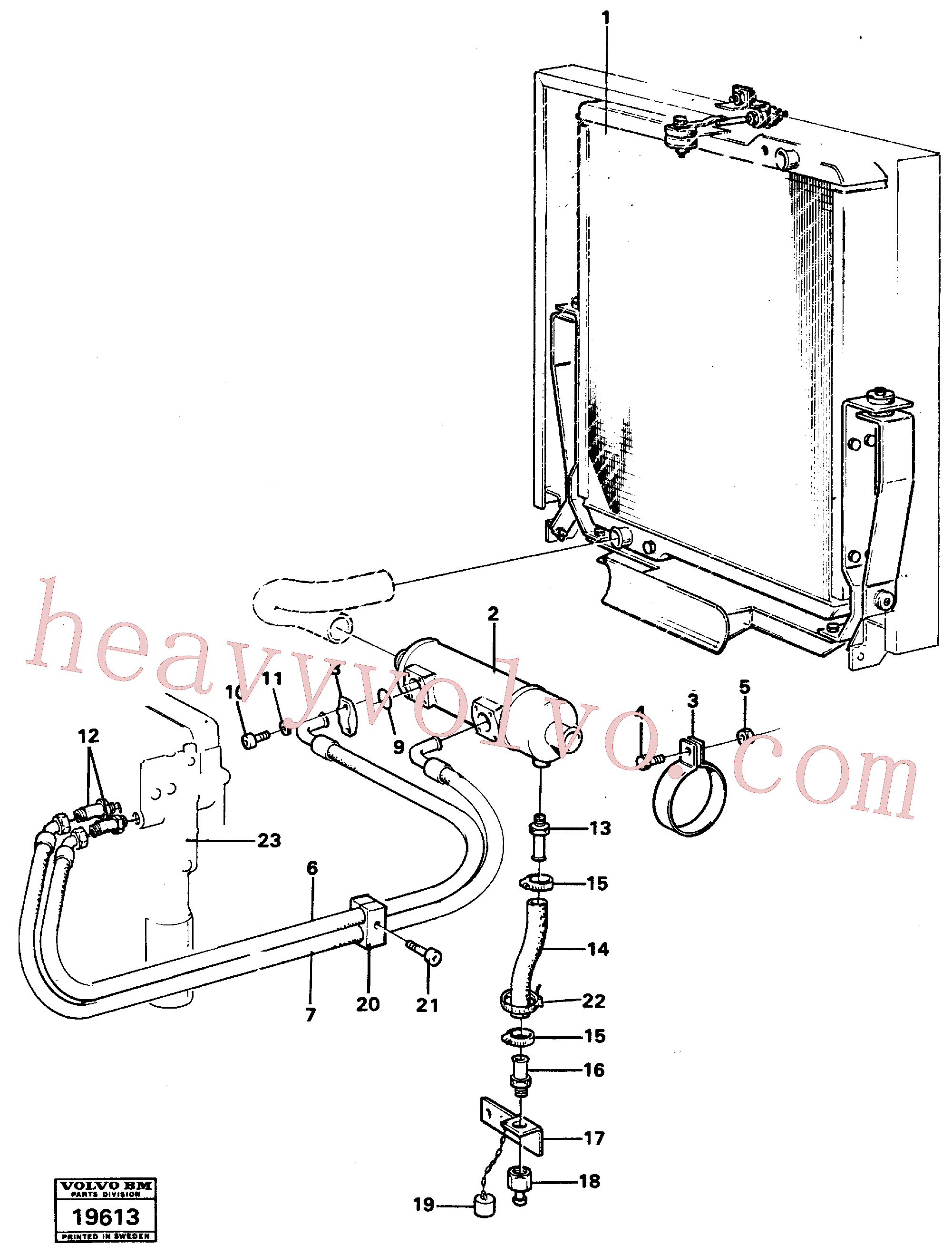 VOE6643762 for Volvo Oil cooler(19613 assembly)