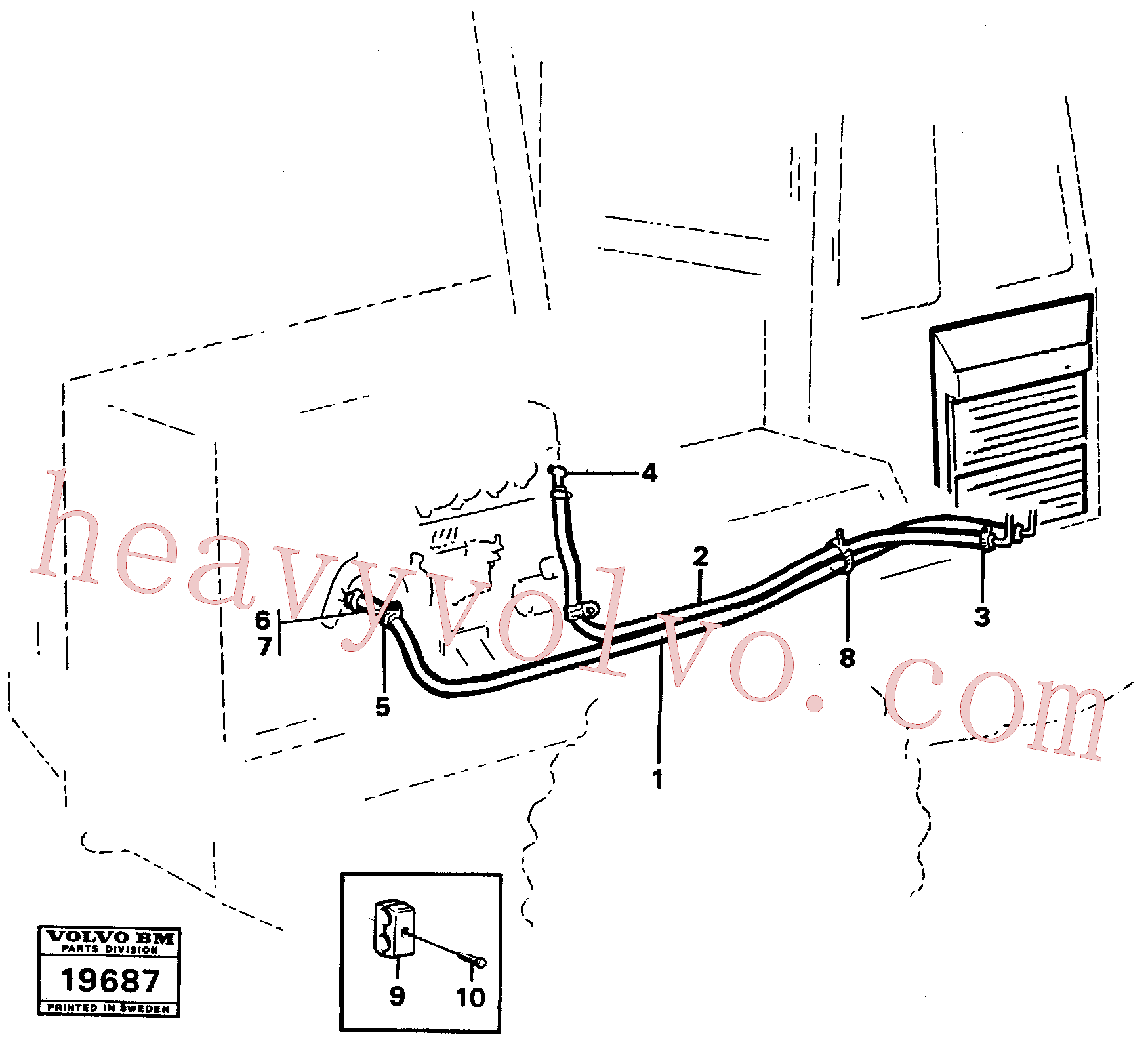 VOE13961607 for Volvo Heating system: hoses(19687 assembly)