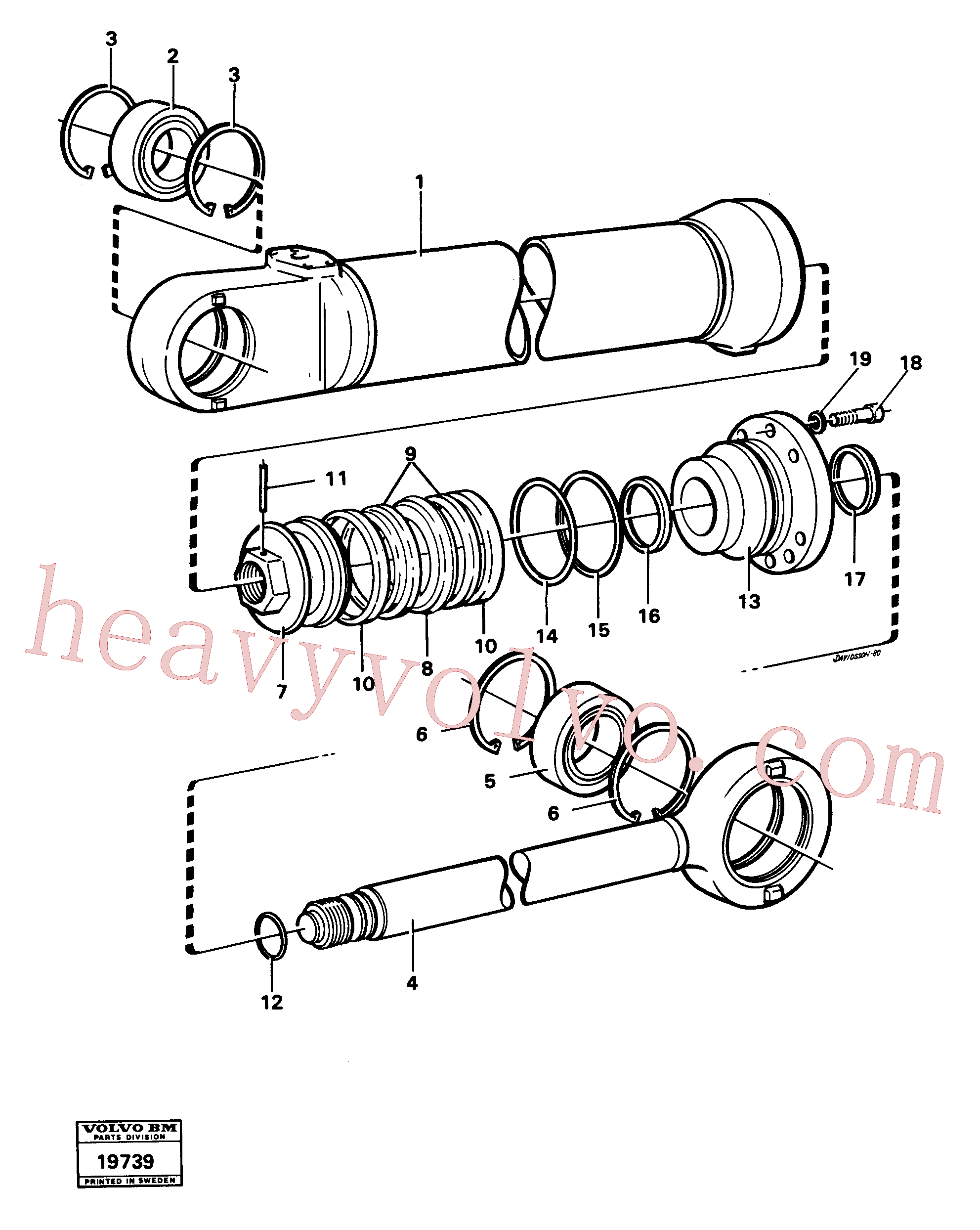 VOE4782099 for Volvo Hydraulic cylinder lifting(19739 assembly)