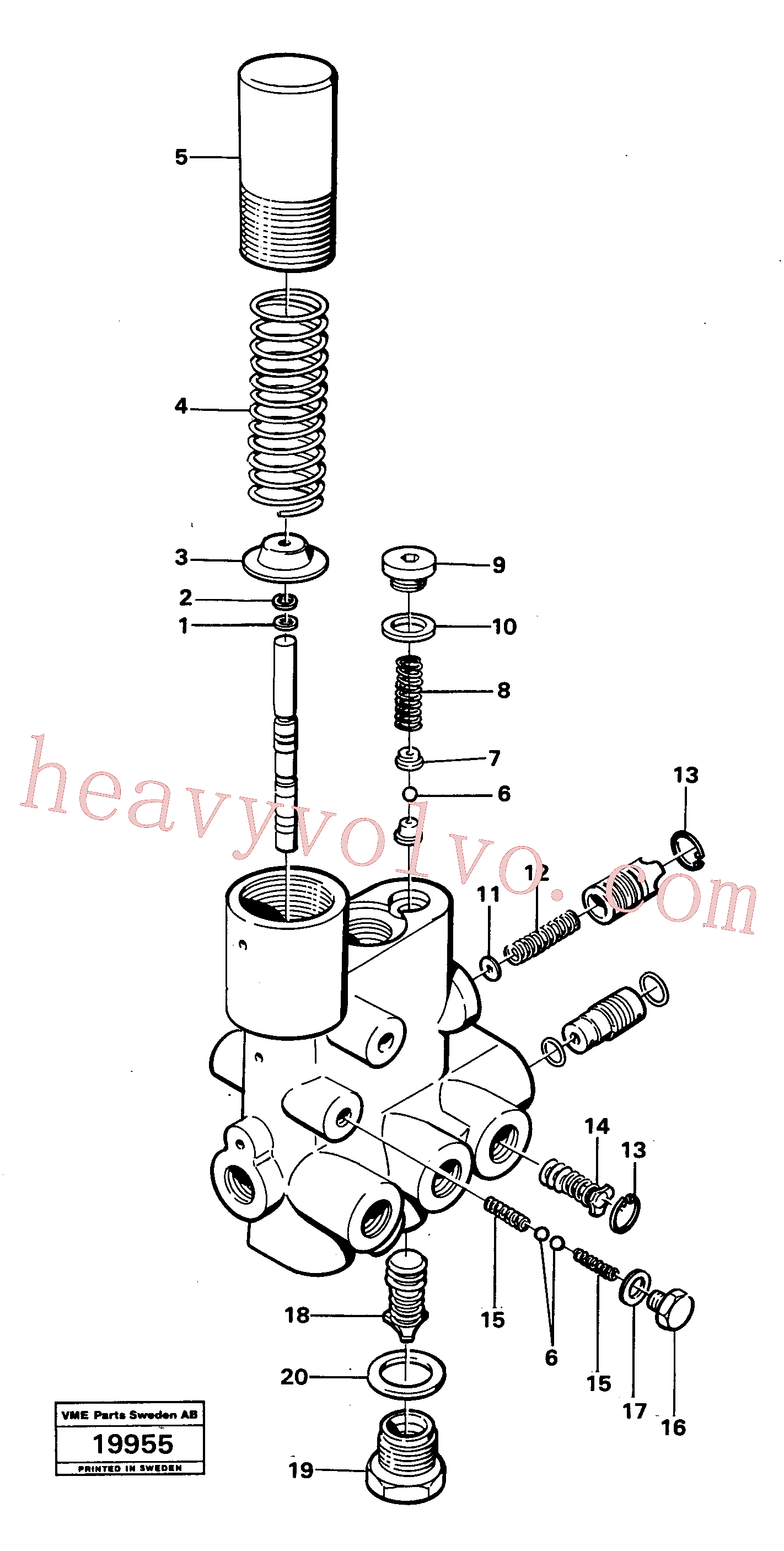 VOE914503 for Volvo Valves, Relief valve.(19955 assembly)