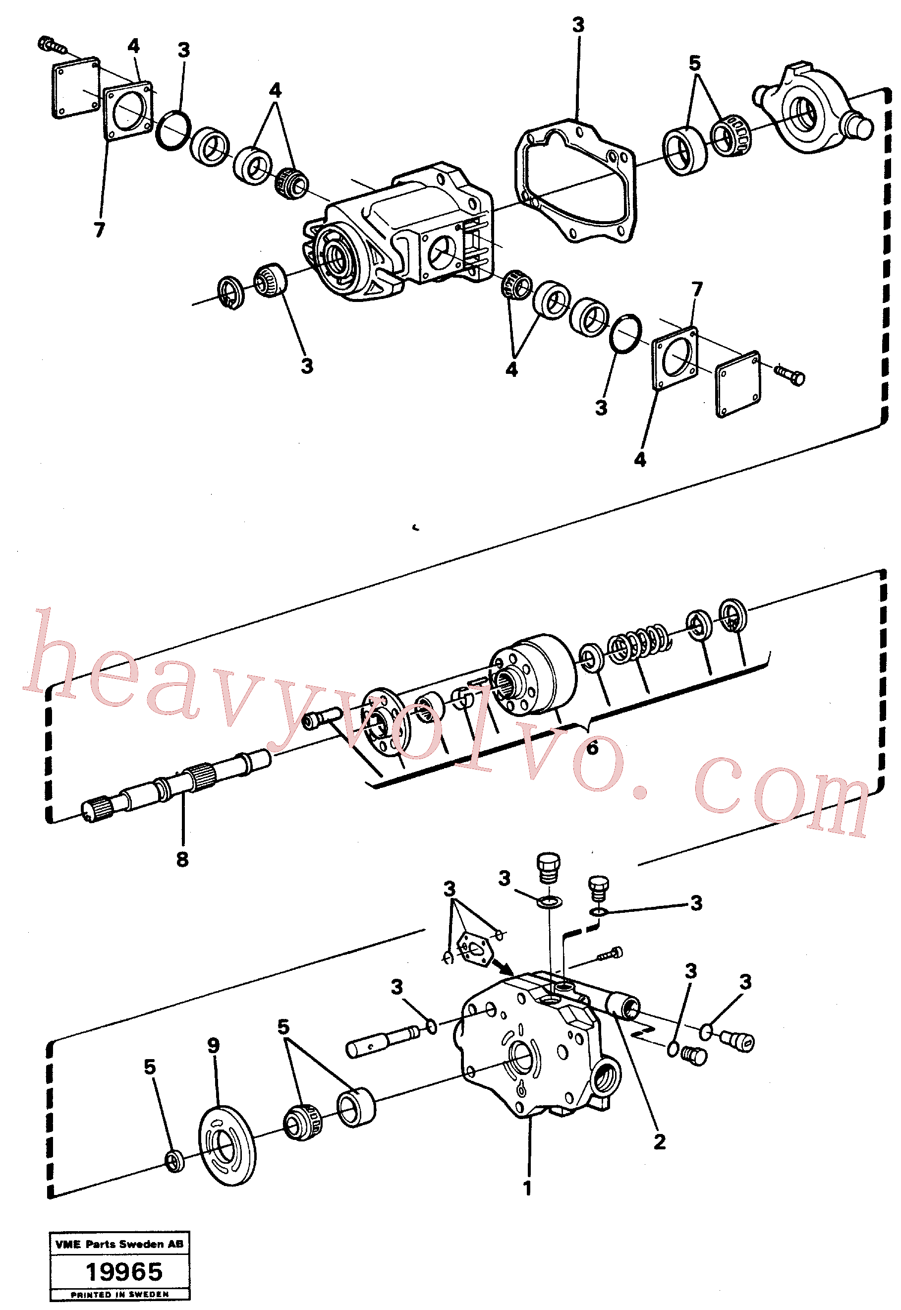 VOE6211663 for Volvo Hydraulic pump(19965 assembly)