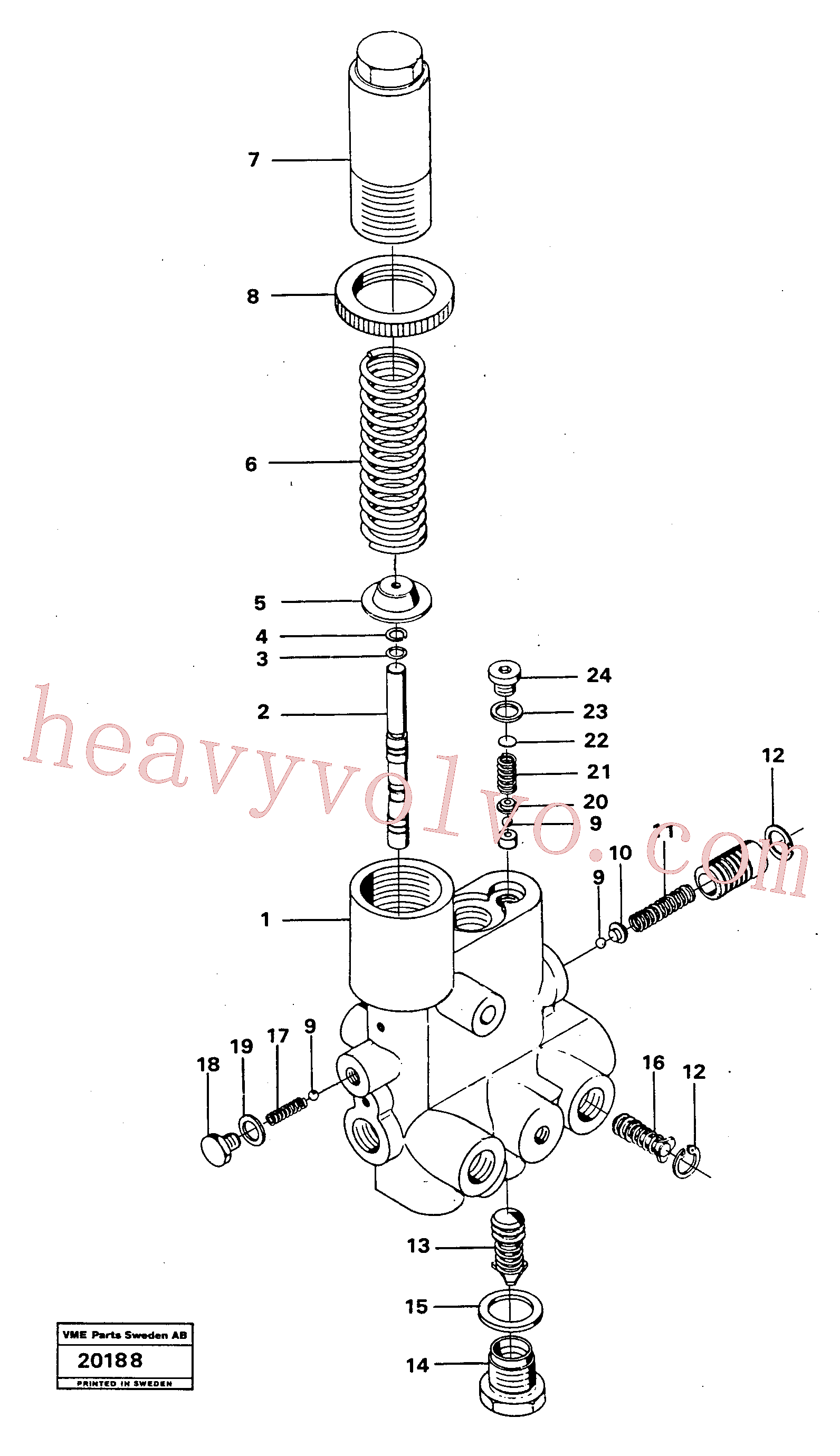 VOE914503 for Volvo Valves, Relief valve.(20188 assembly)