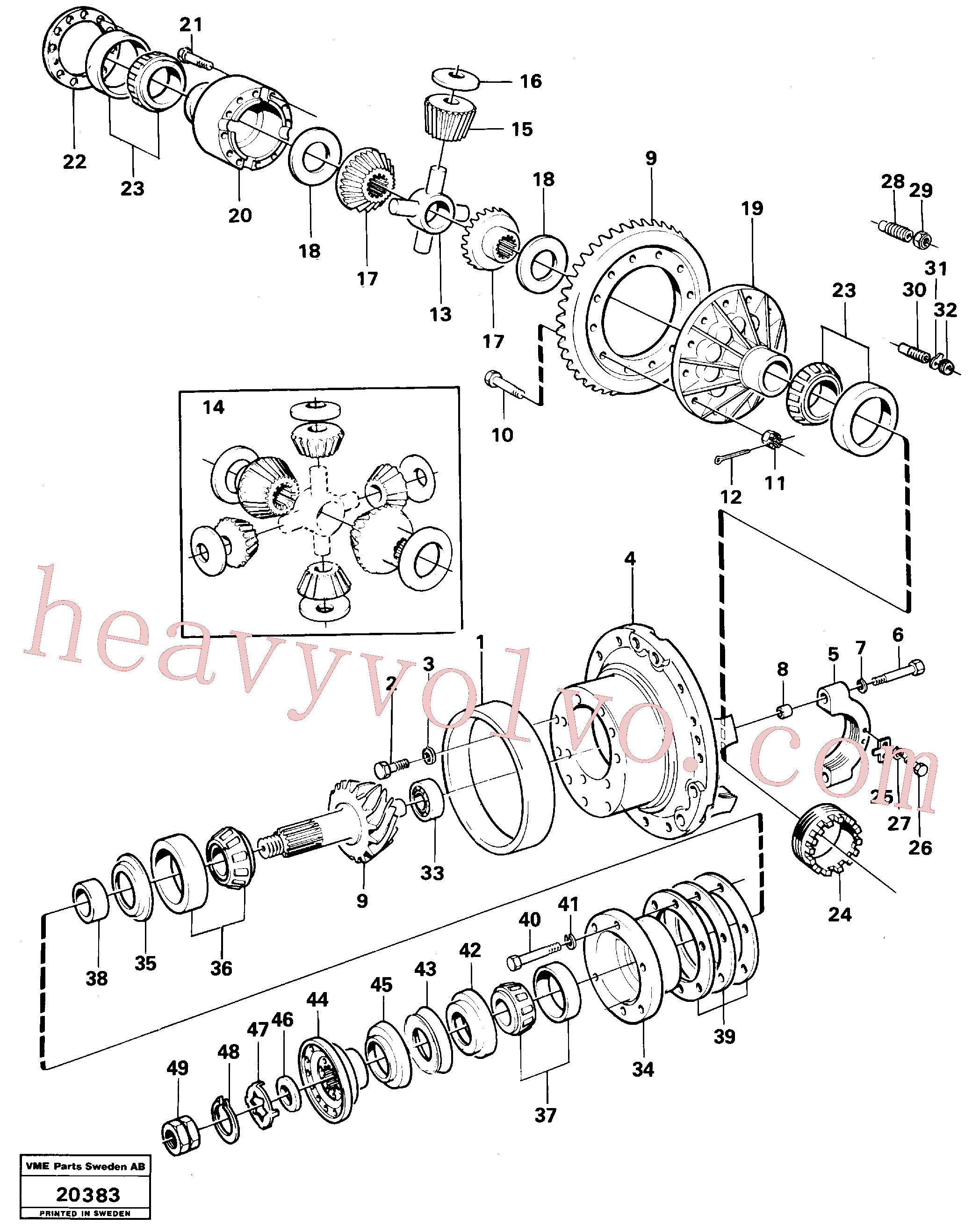 VOE1522895 for Volvo Final drive, rear(20383 assembly)