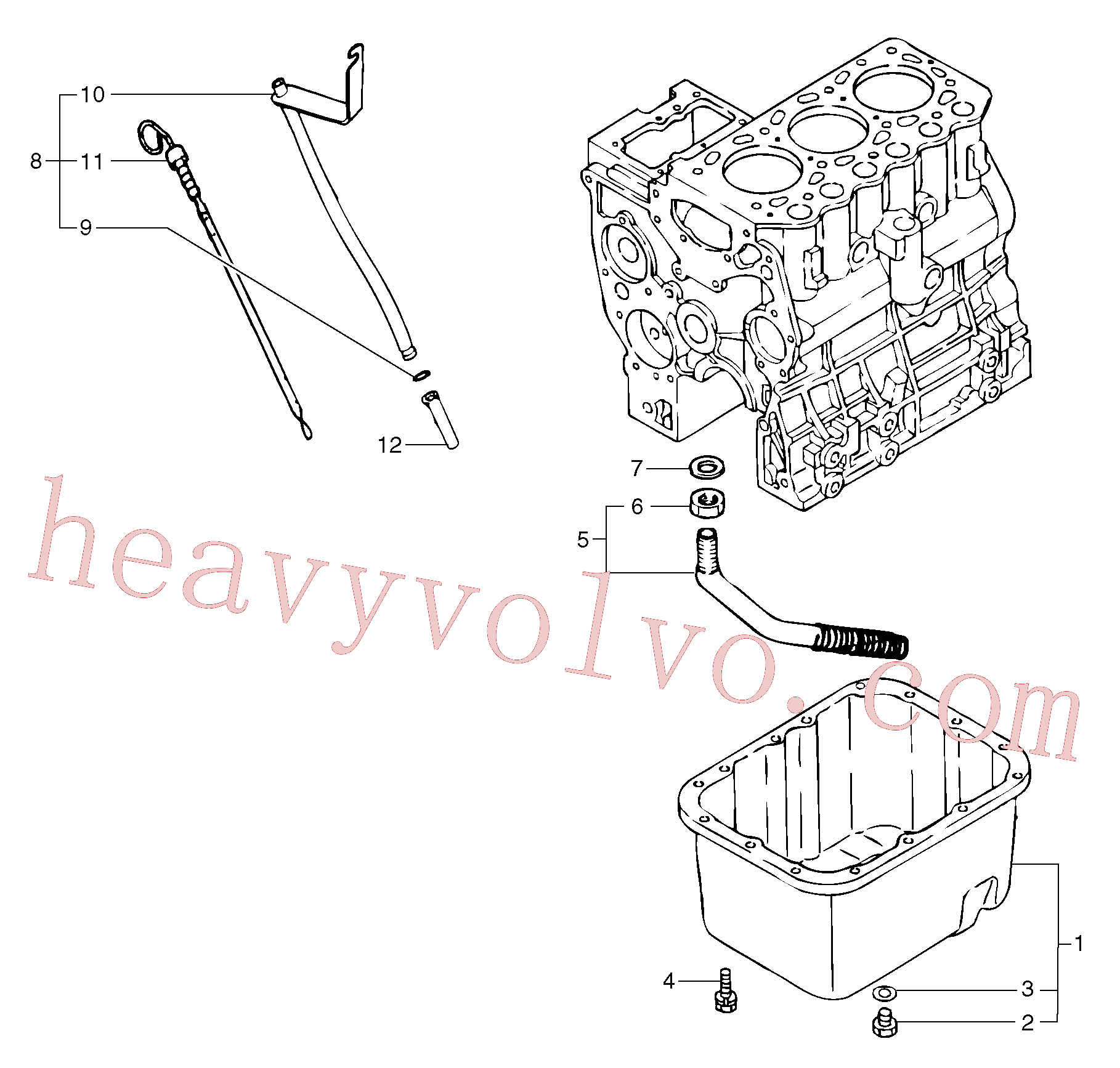 PJ4040050 for Volvo Lubrication oil sump(217Y1 assembly)